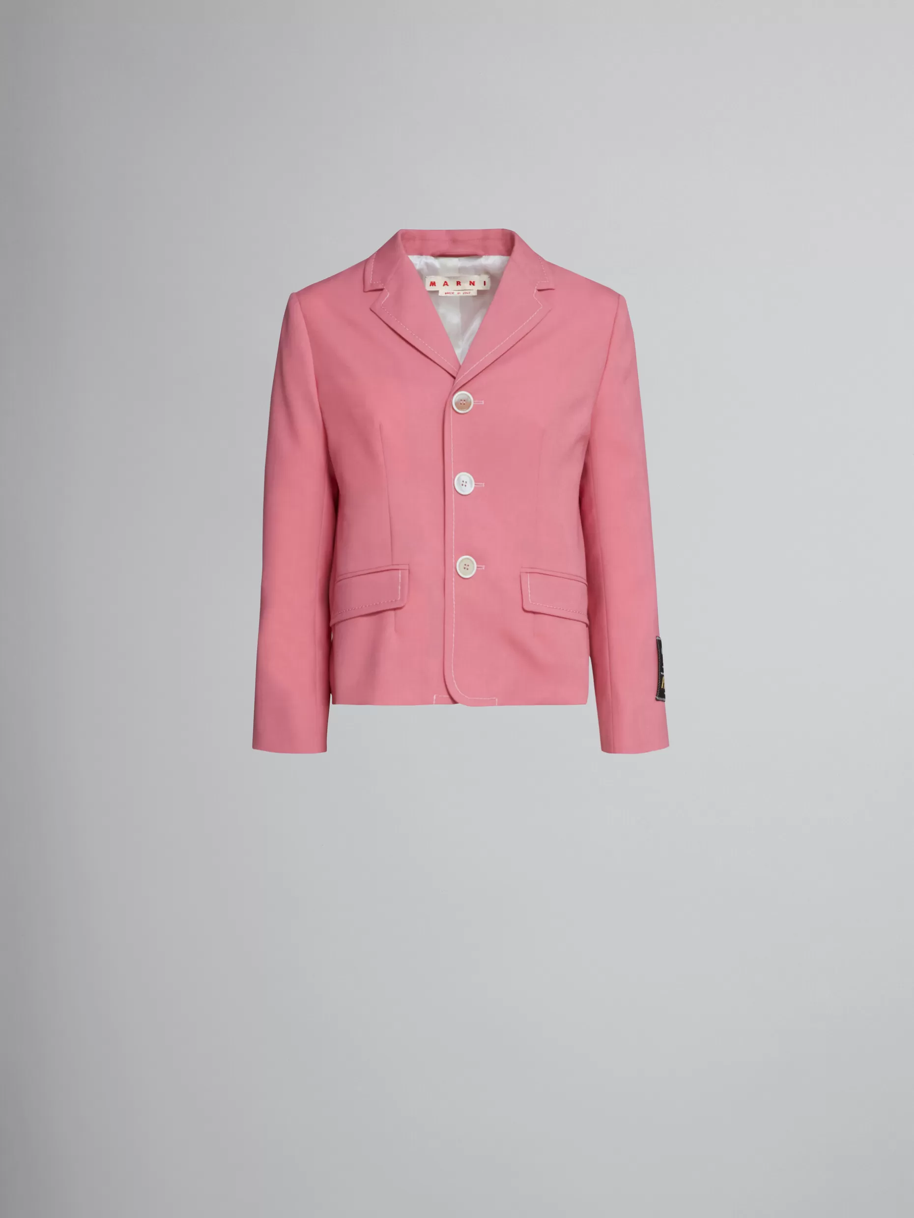 Women Marni Baby Pink Baby Jacket In Tropical Wool