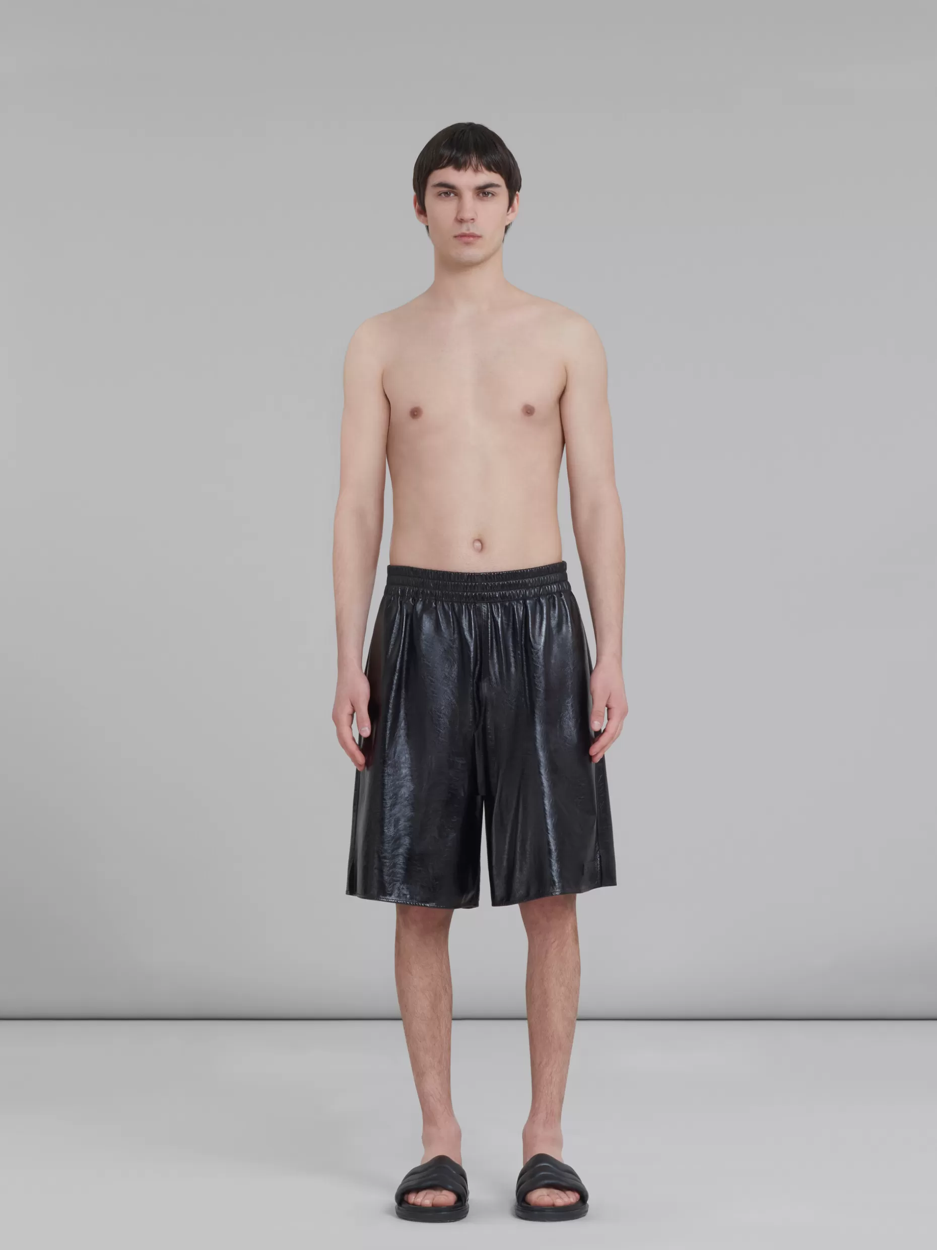 Men Marni Bermuda Shorts In Ultralight Naplak Leather