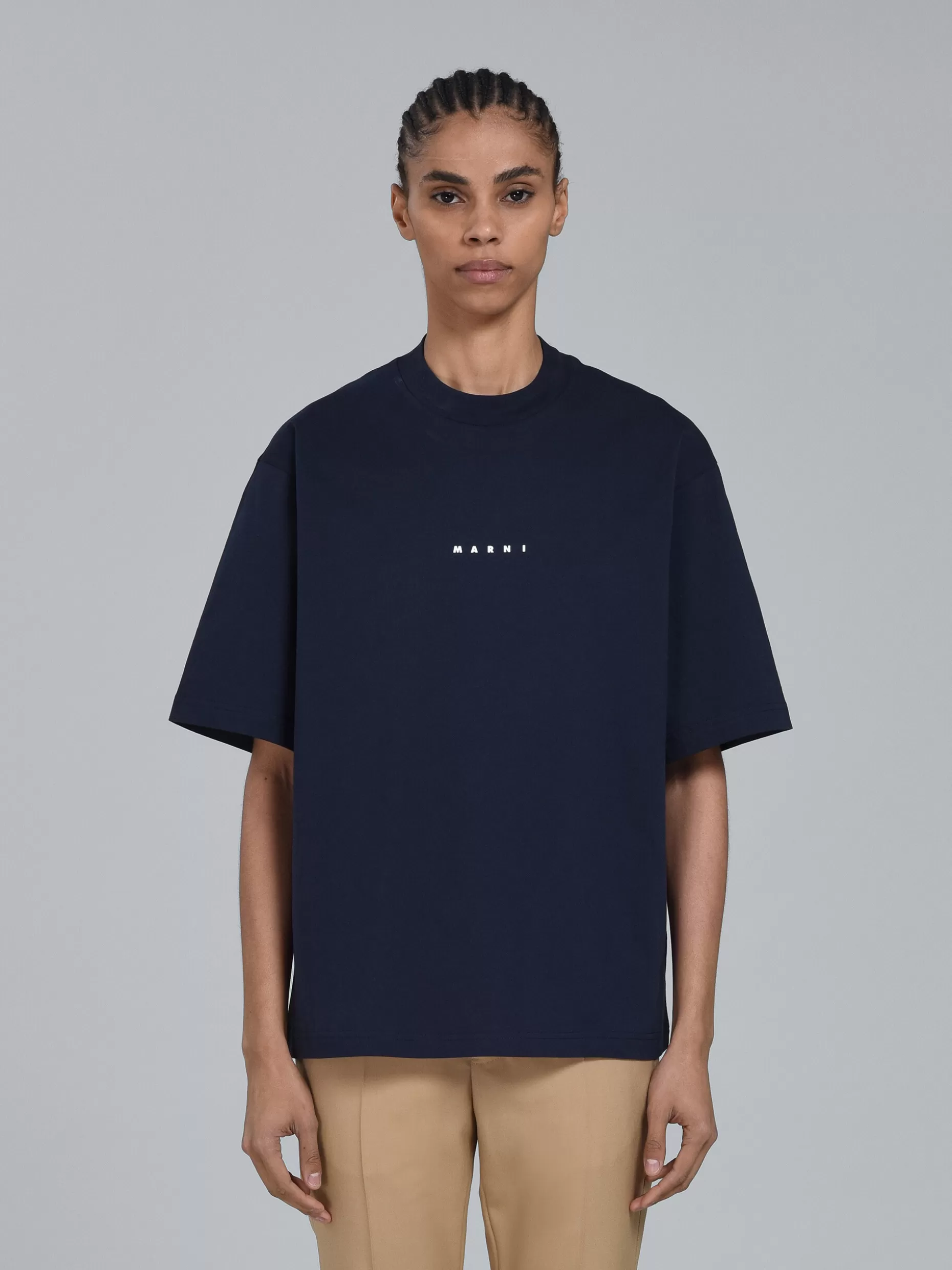 Women Marni Black Logo T-Shirt