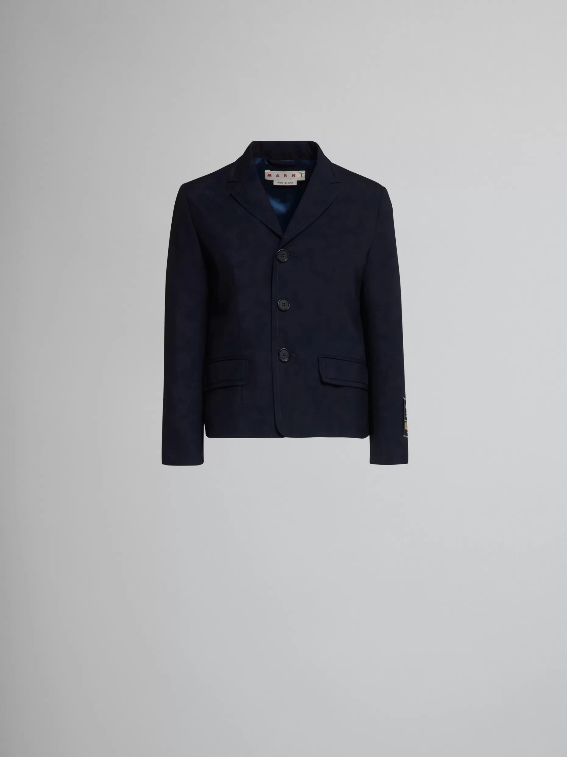 Women Marni Blue Baby Jacket In Tropical Wool