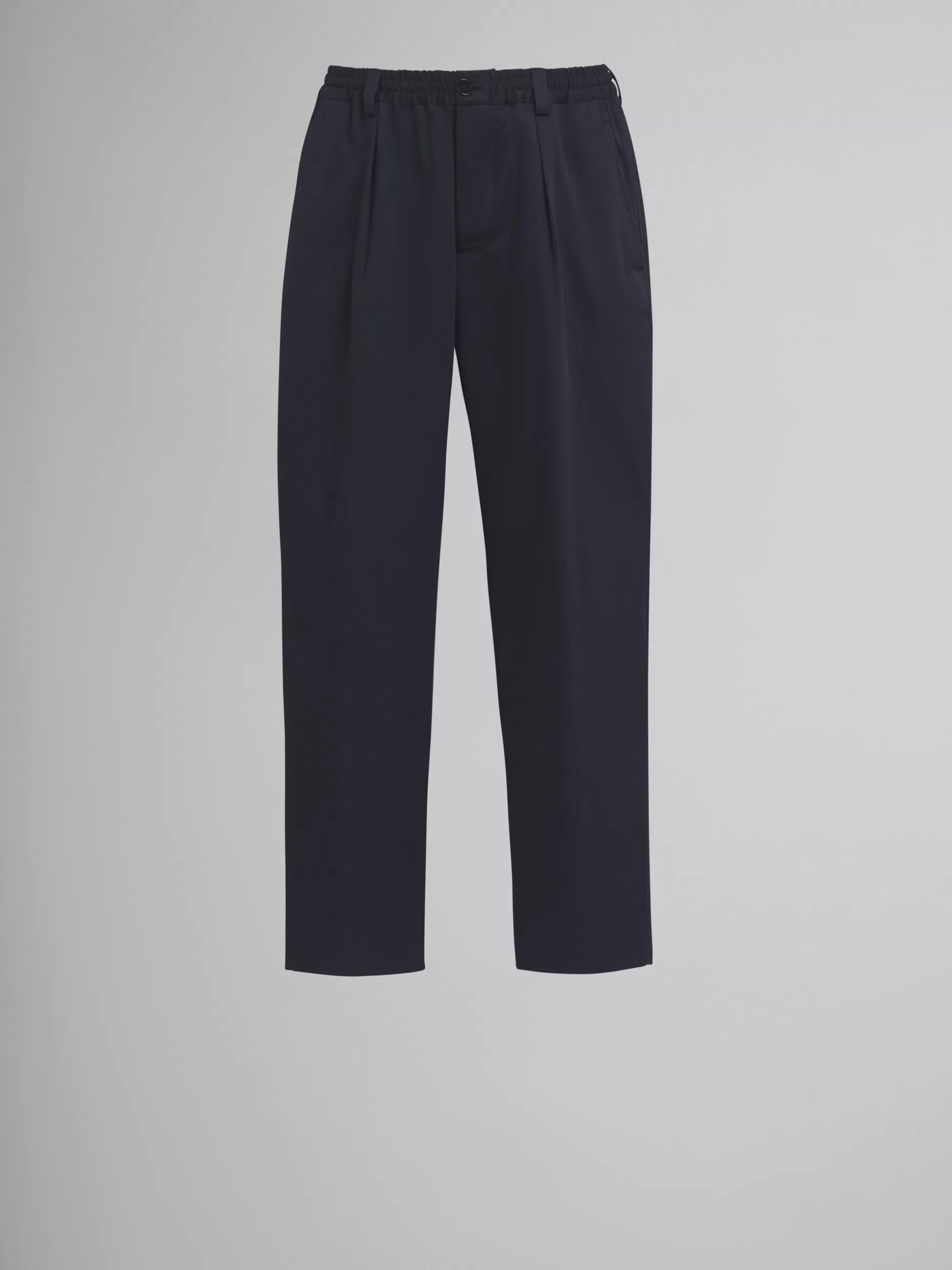 Men Marni Blue Cotton Gabardine Pants