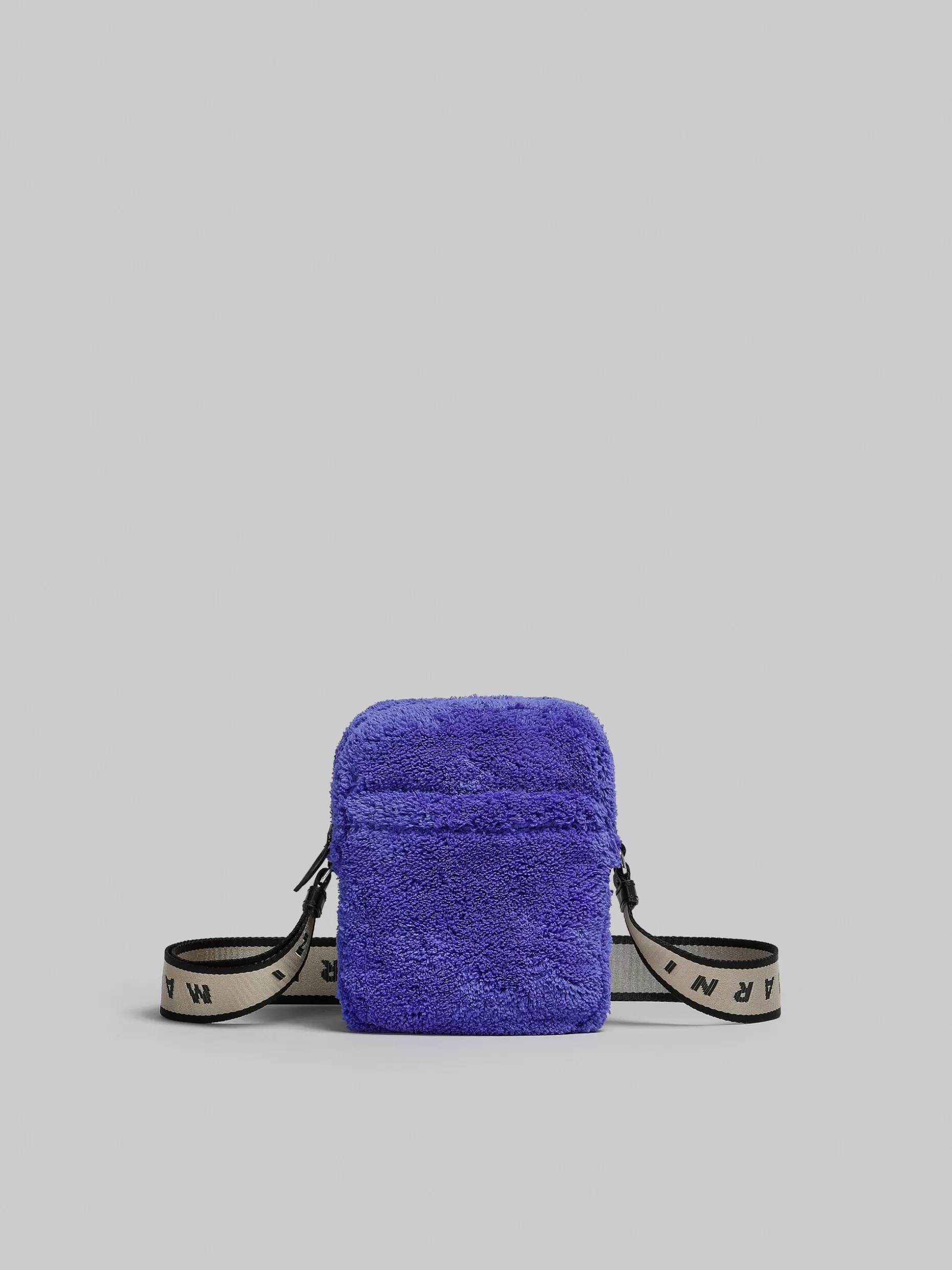 Men Marni Blue Terry Shoulder Bag