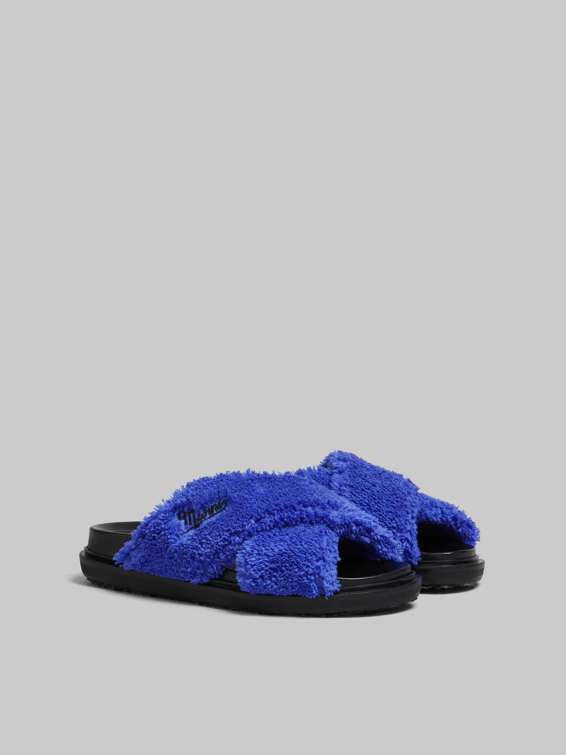 Women Marni Blue Terry Slide Sandal