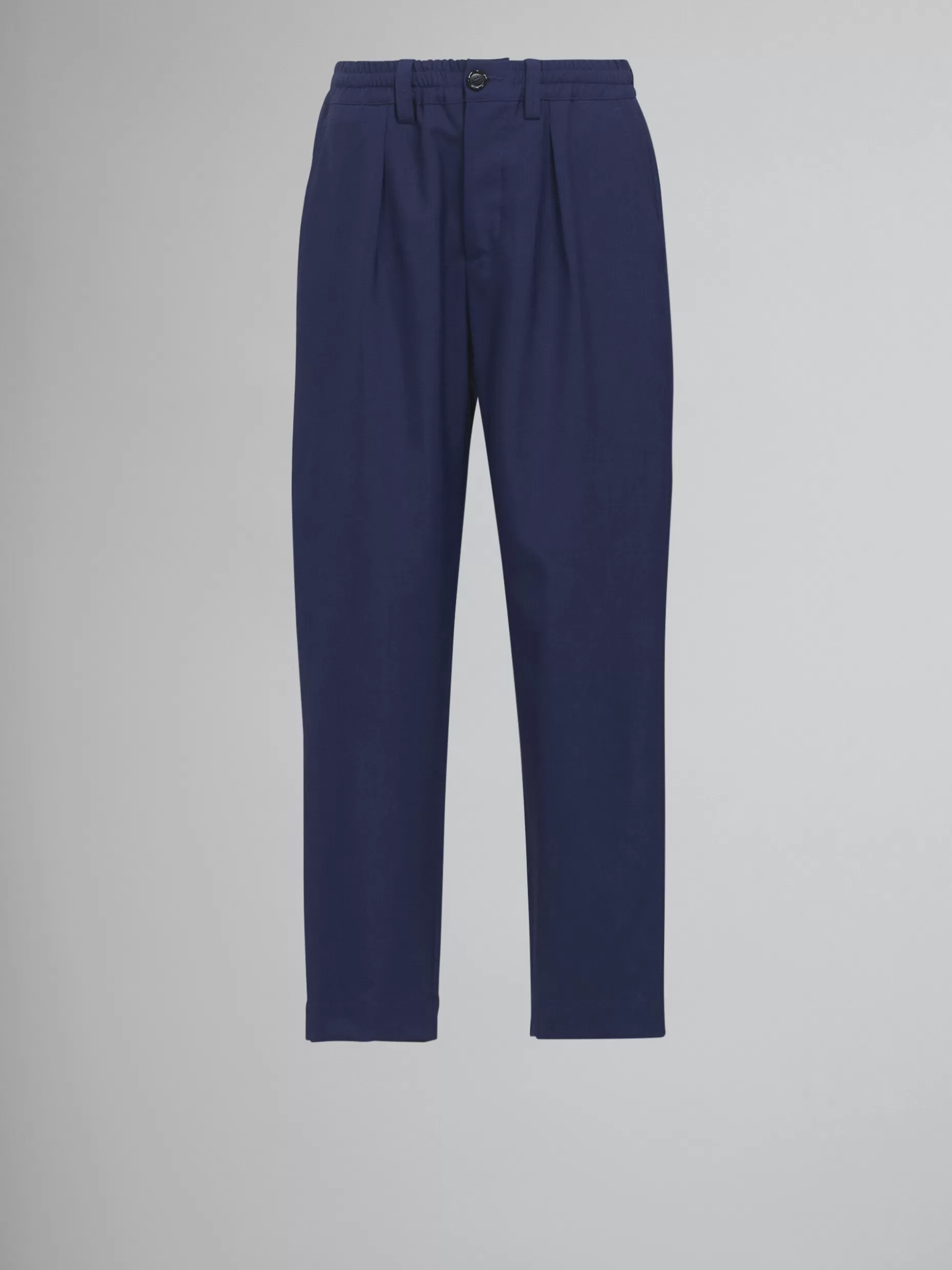 Women Marni Blue Tropical Wool Cropped Pants