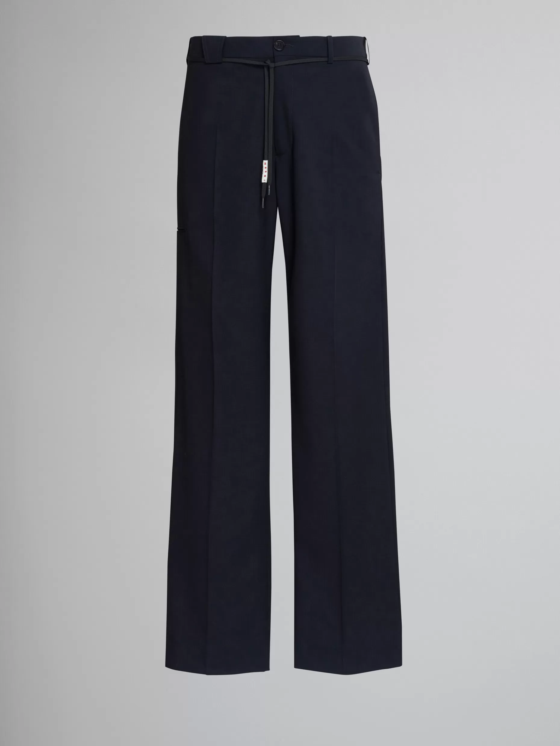 Men Marni Blue Tropical Wool Trousers