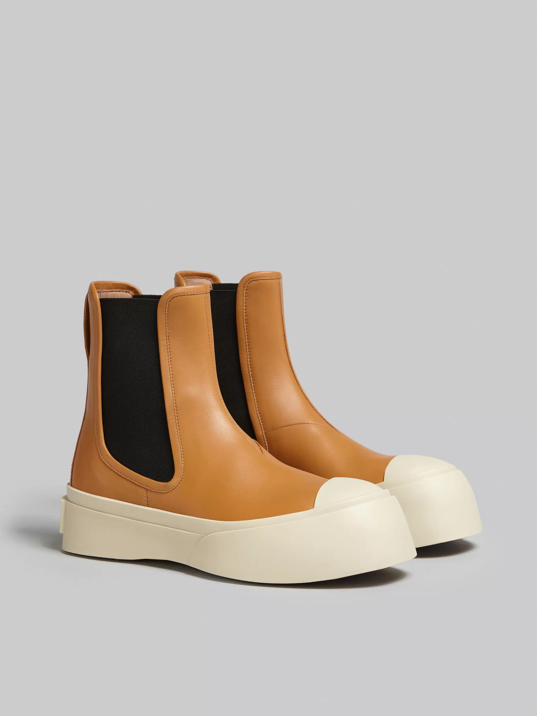 Women Marni Brown Nappa Leather Chelsea Boot