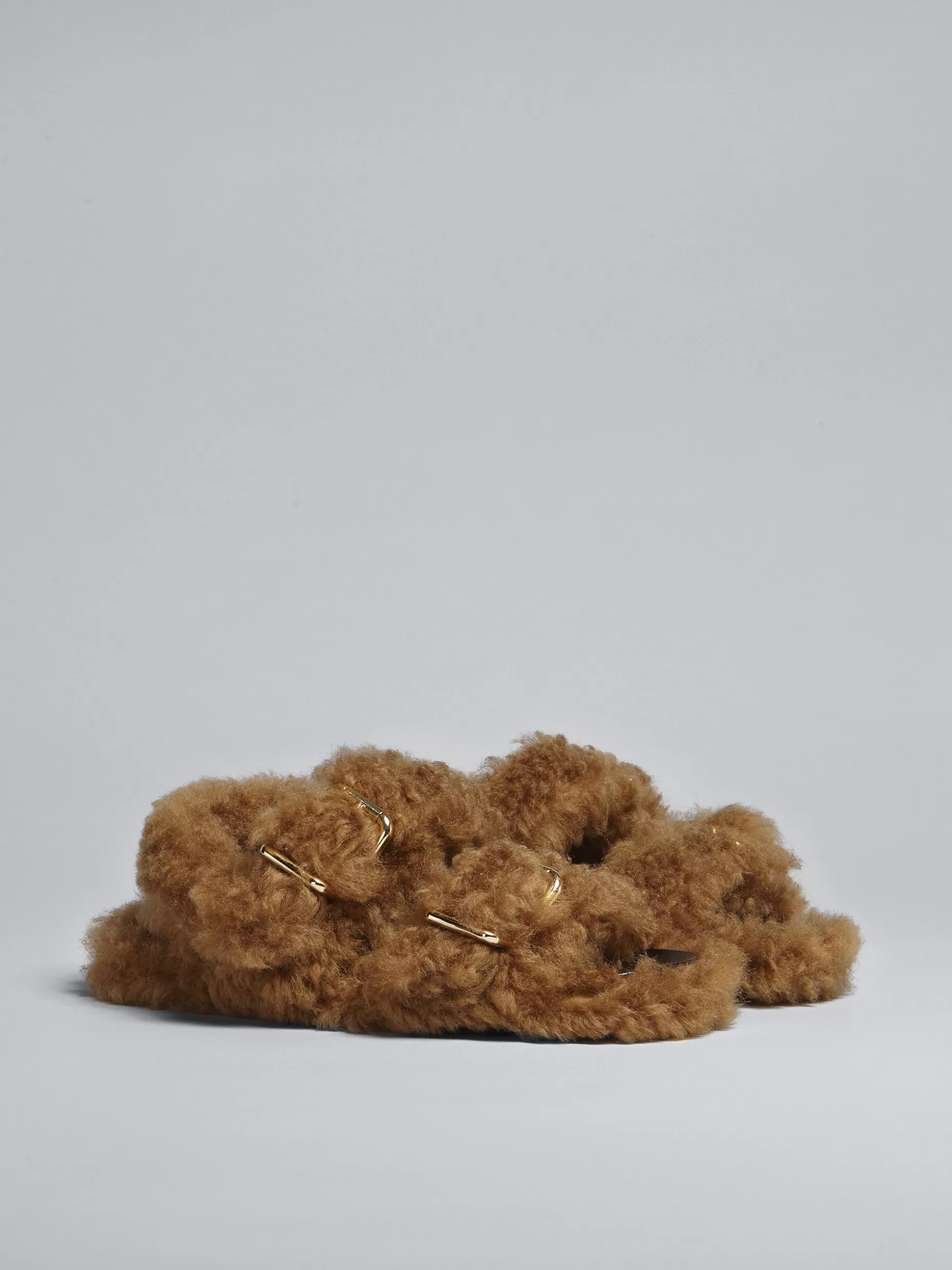 Women Marni Brown Shearling Fussbett