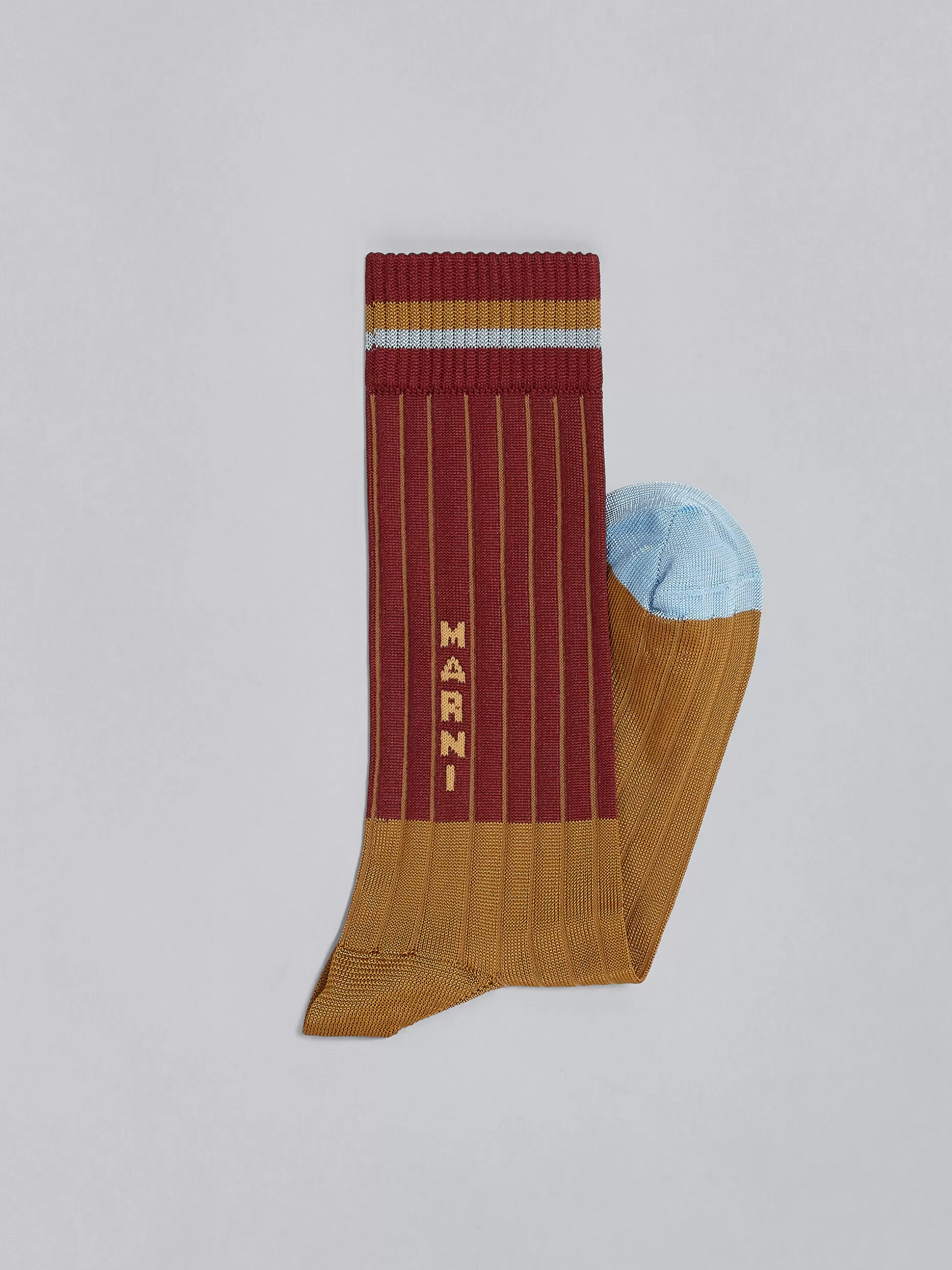 Women Marni Brown Two-Tone Viscose Socks