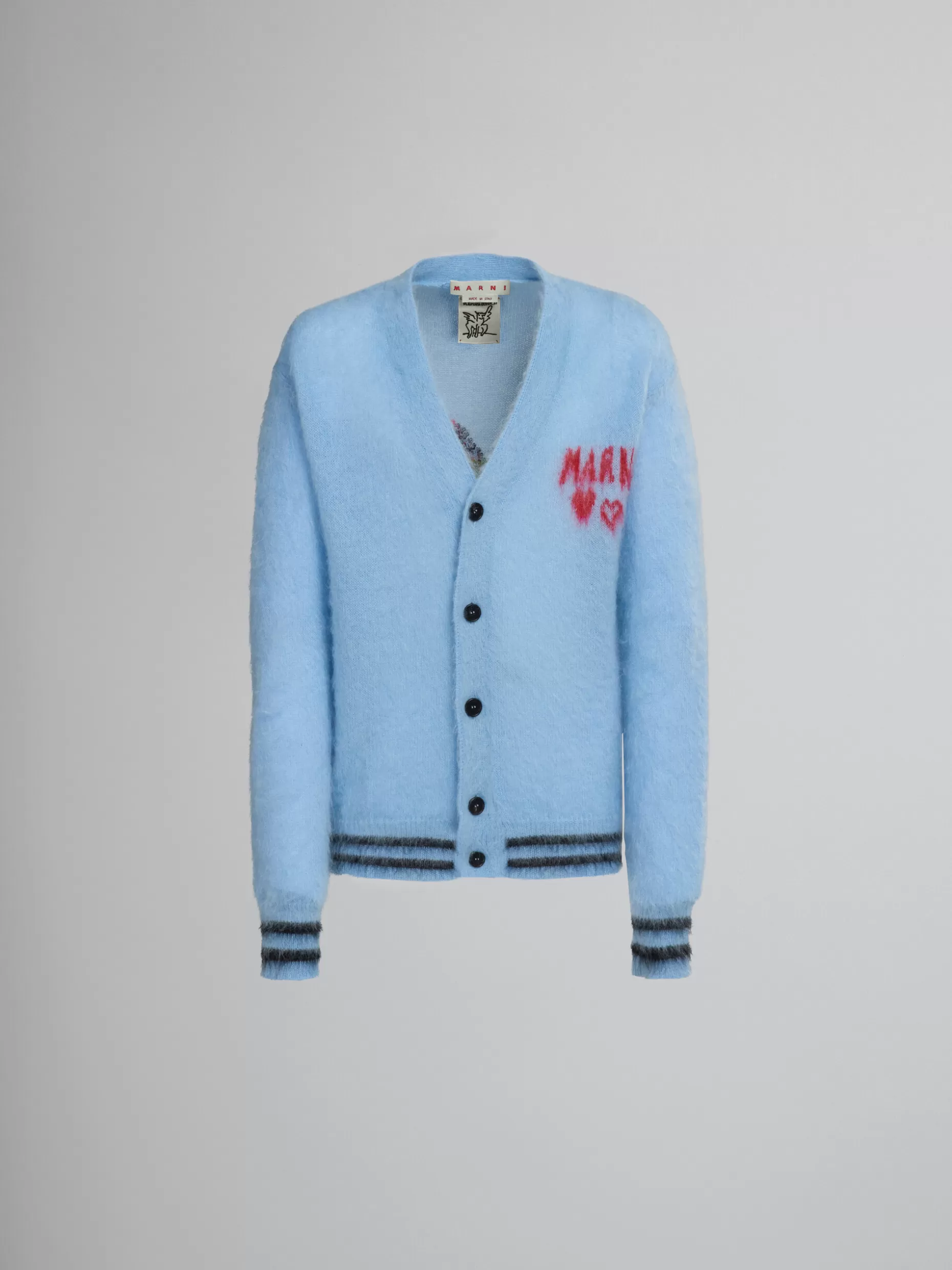 Men Marni Cardigan With Multicolour Inlay