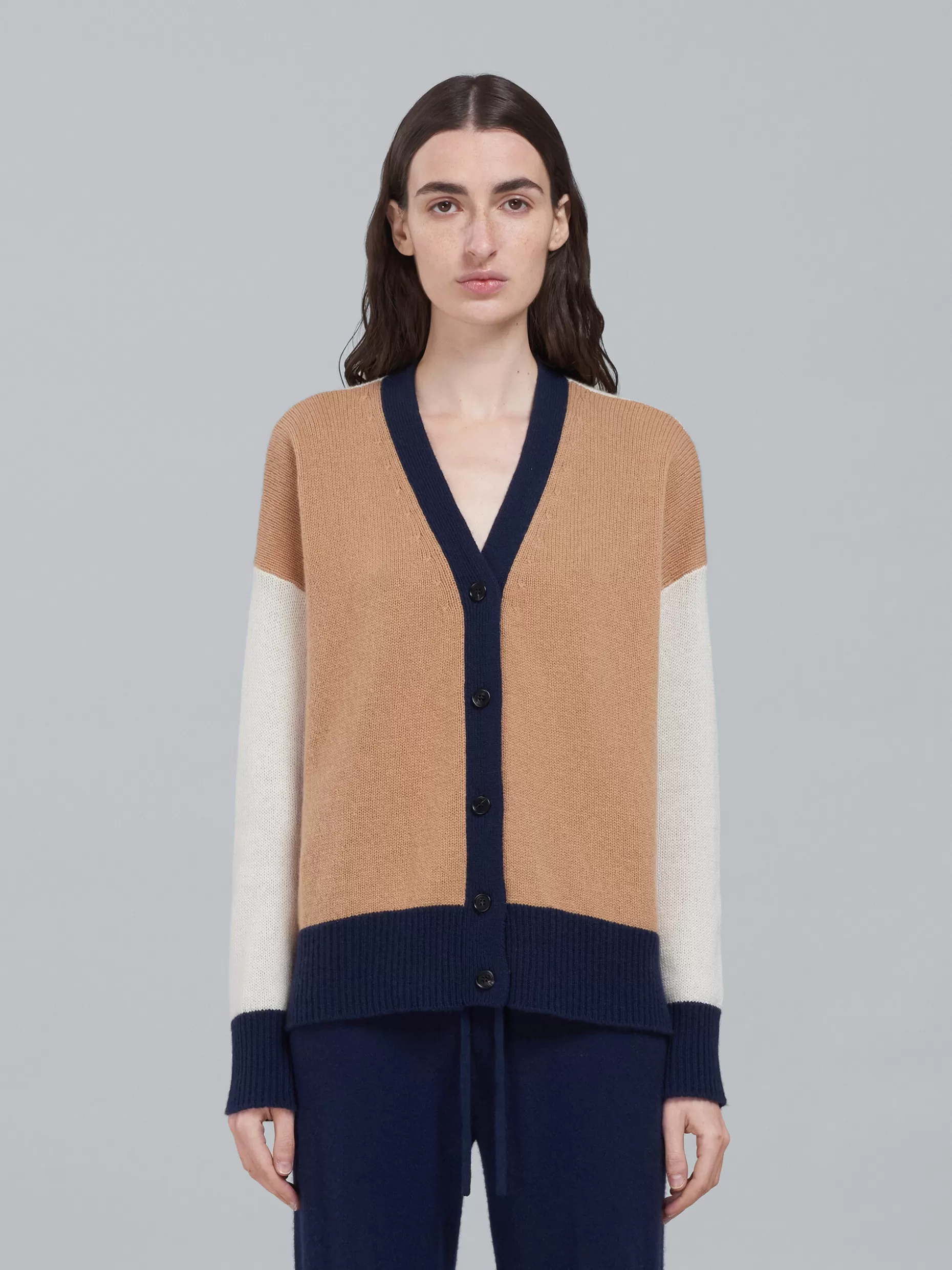 Women Marni Colorblock Cashmere Cardigan