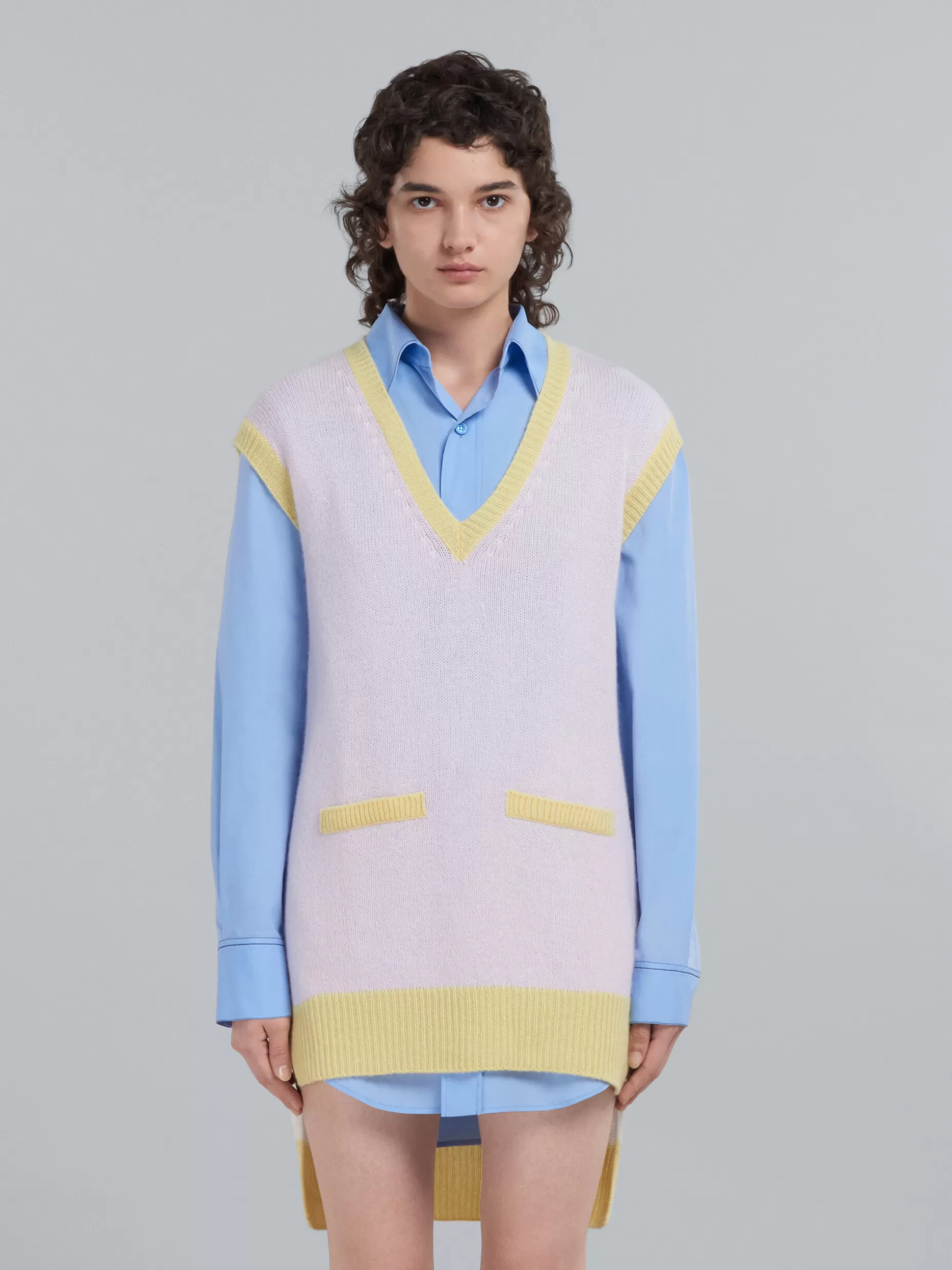 Women Marni Colour Block Cashmere Vest