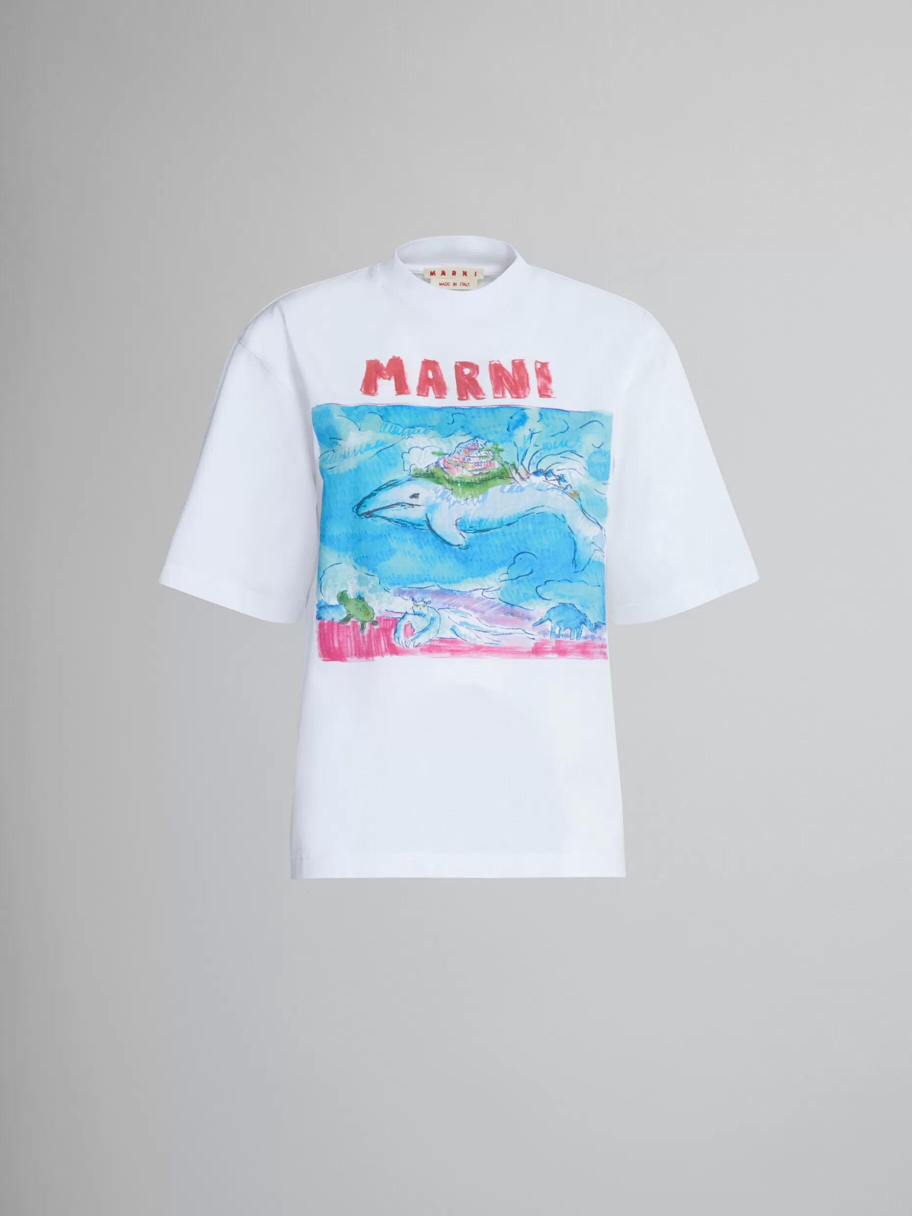 Women Marni Cotton T-Shirt With Print