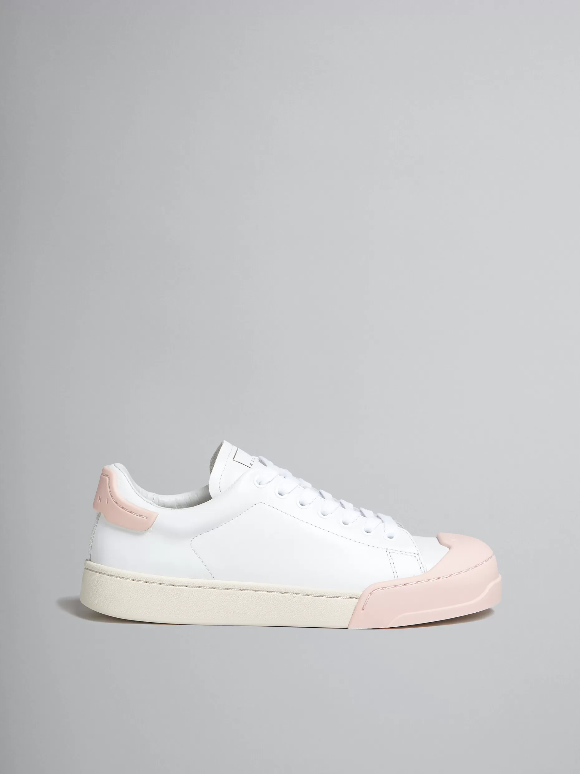 Women Marni Dada Bumper Sneaker In White And Pink Leather