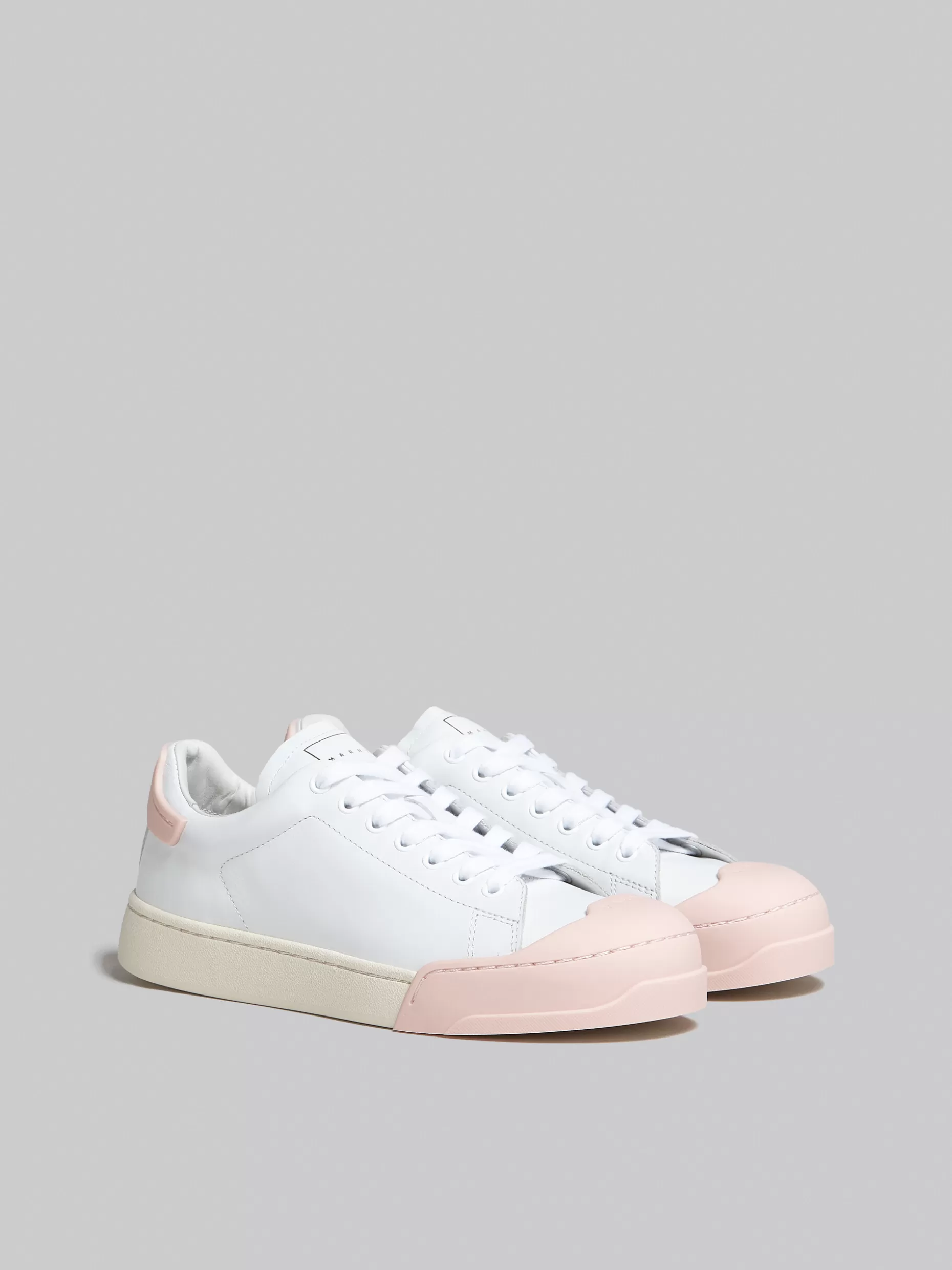 Women Marni Dada Bumper Sneaker In White And Pink Leather