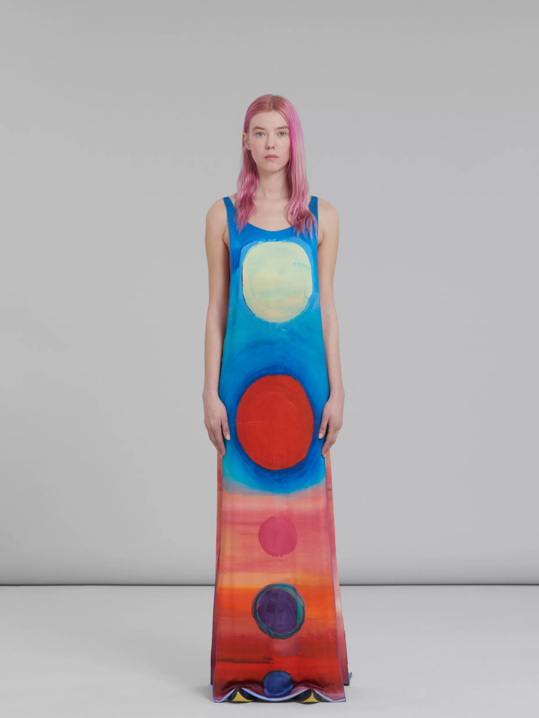 Women Marni Draped Dress With Notte Giorno Print