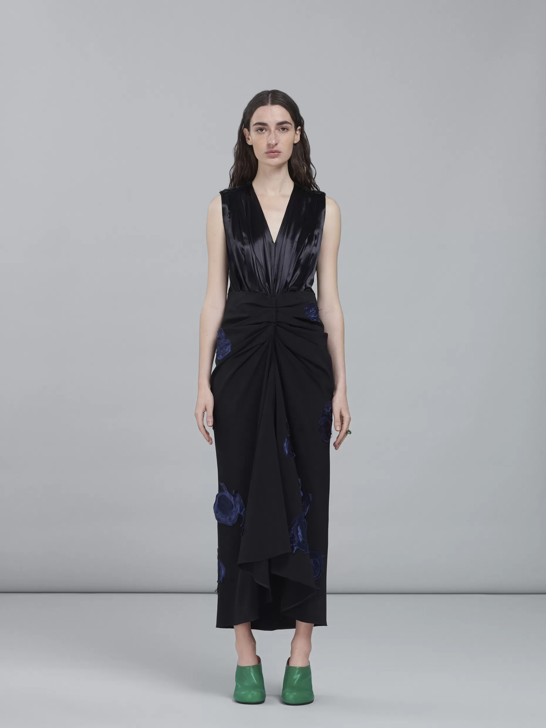 Women Marni Embroidered Stretch Cady Dress