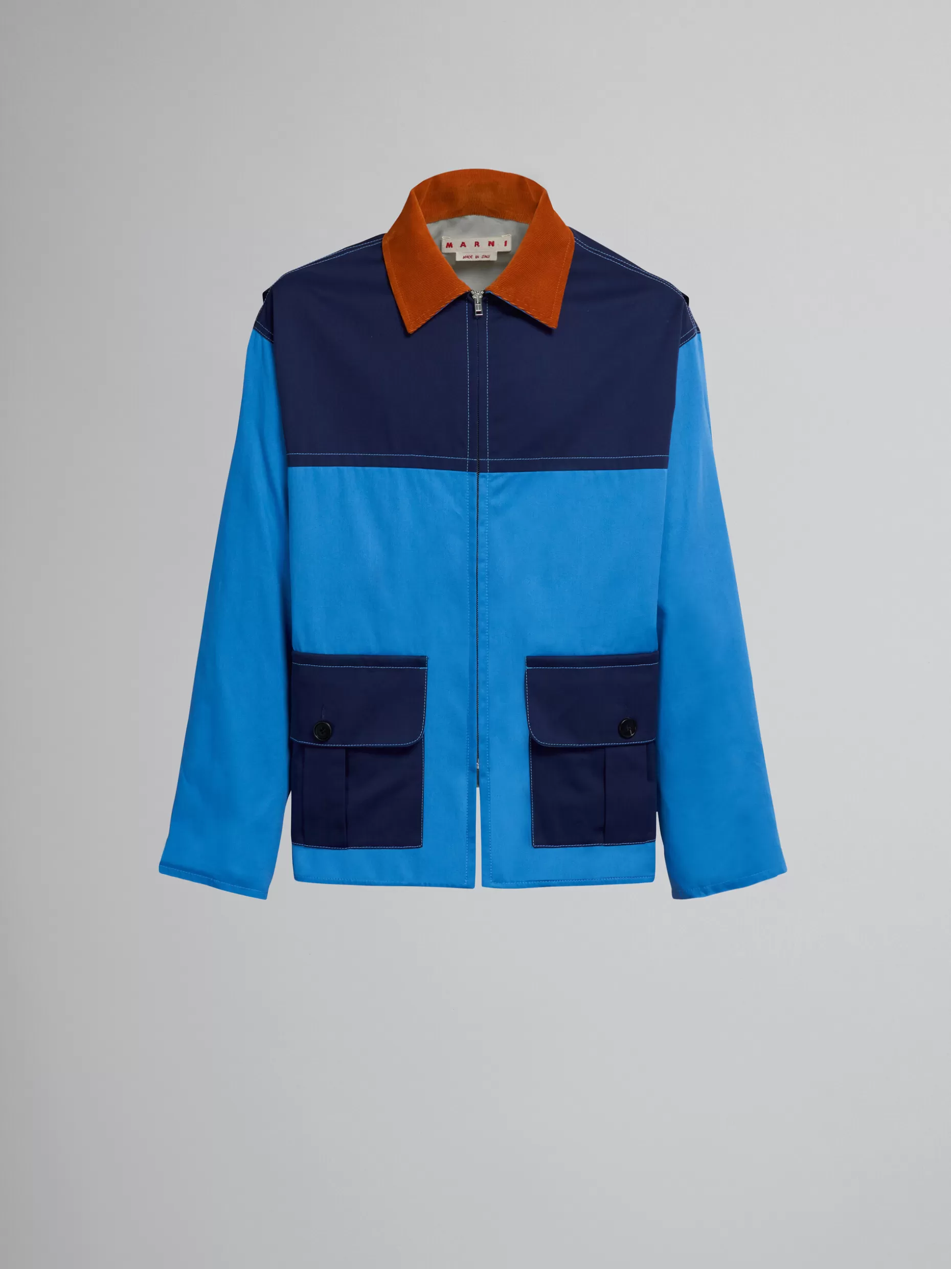 Men Marni Gabardine Jacket With Contrasting Collar