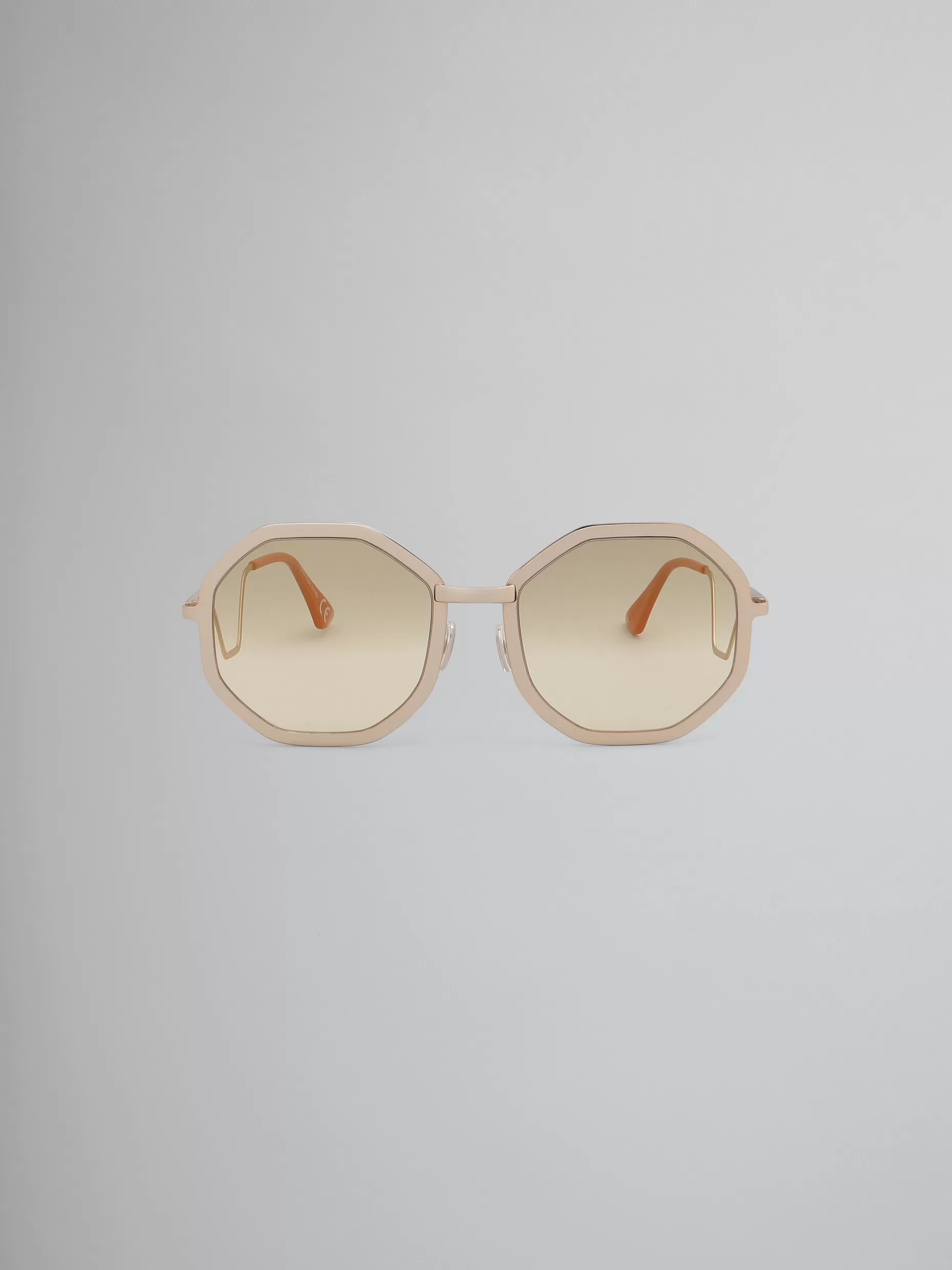 Women Marni Gold Kamiora Mine Metal Sunglasses