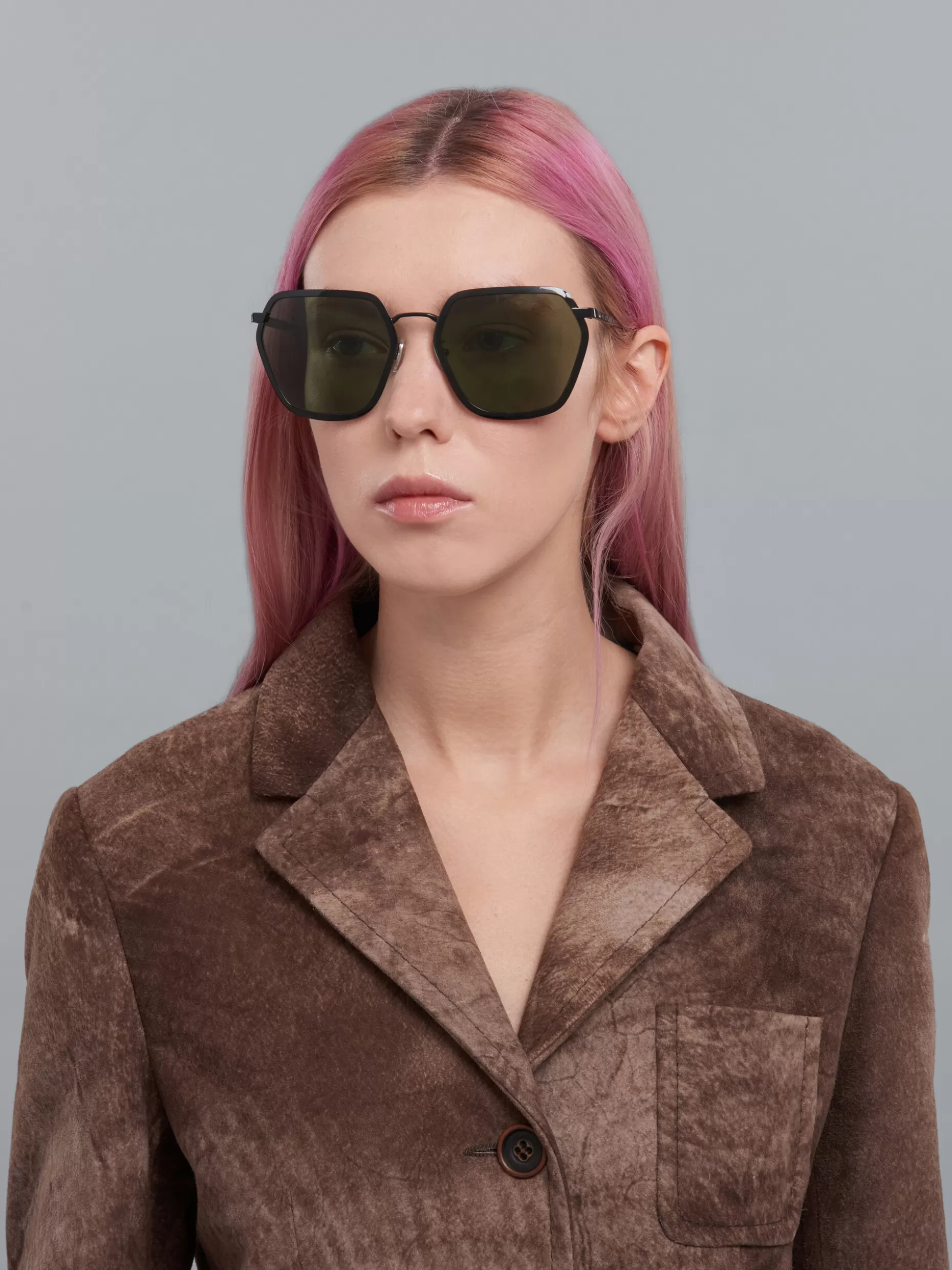 Women Marni Great Nollgwa Mine Metal Sunglasses