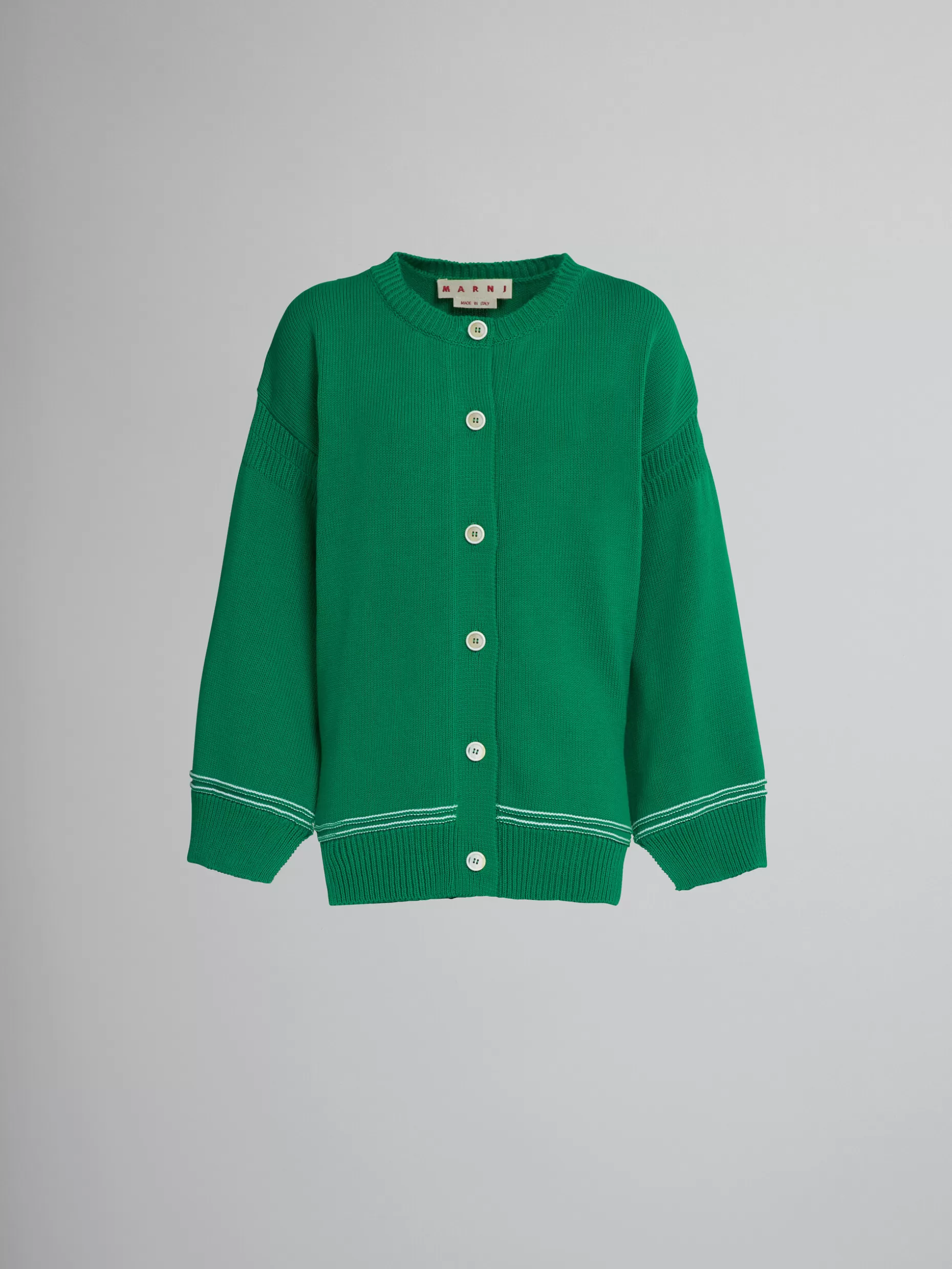 Women Marni Green Cotton Cardigan With Logo