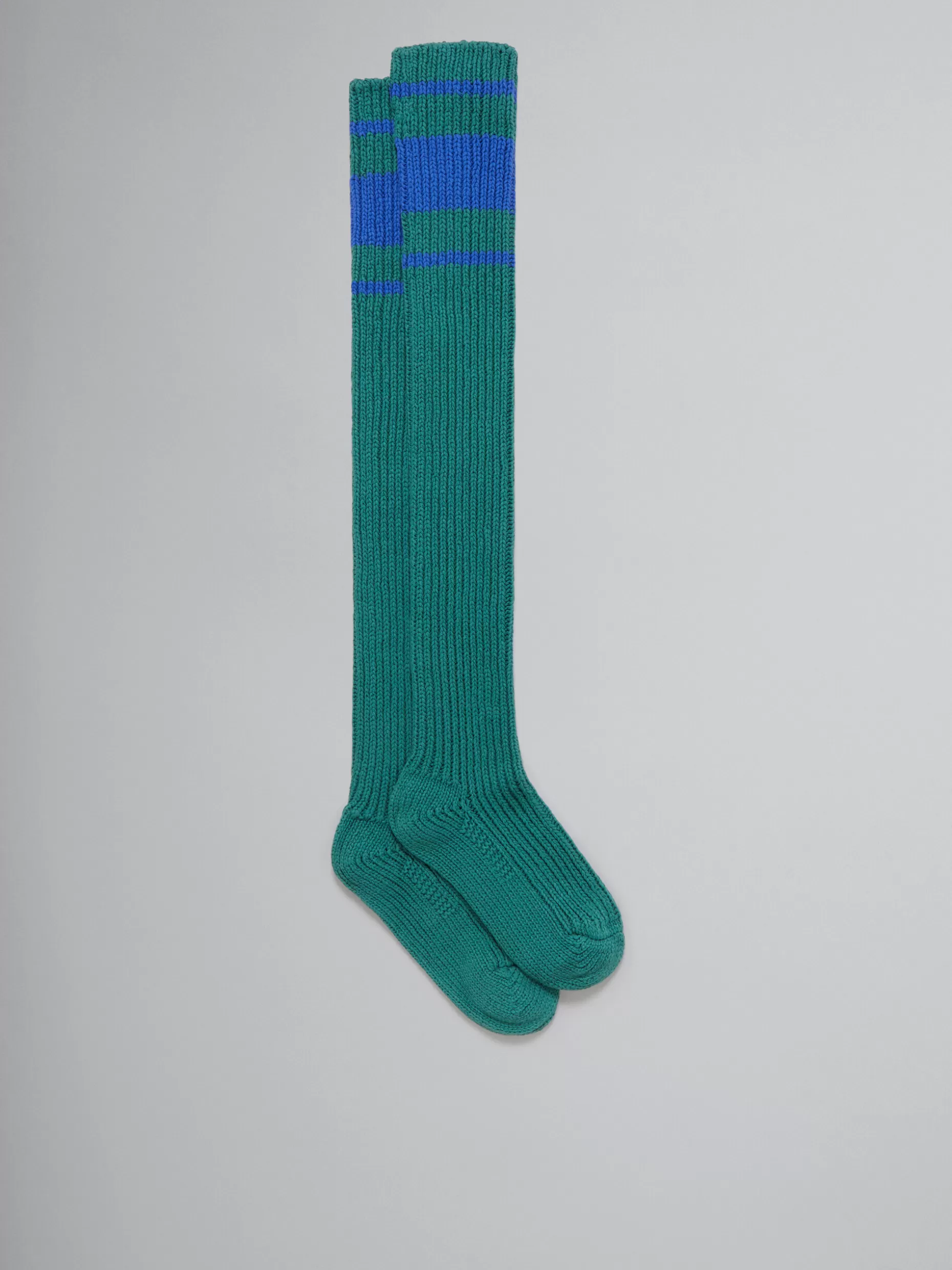 Women Marni Green Cotton Knee-Length Socks