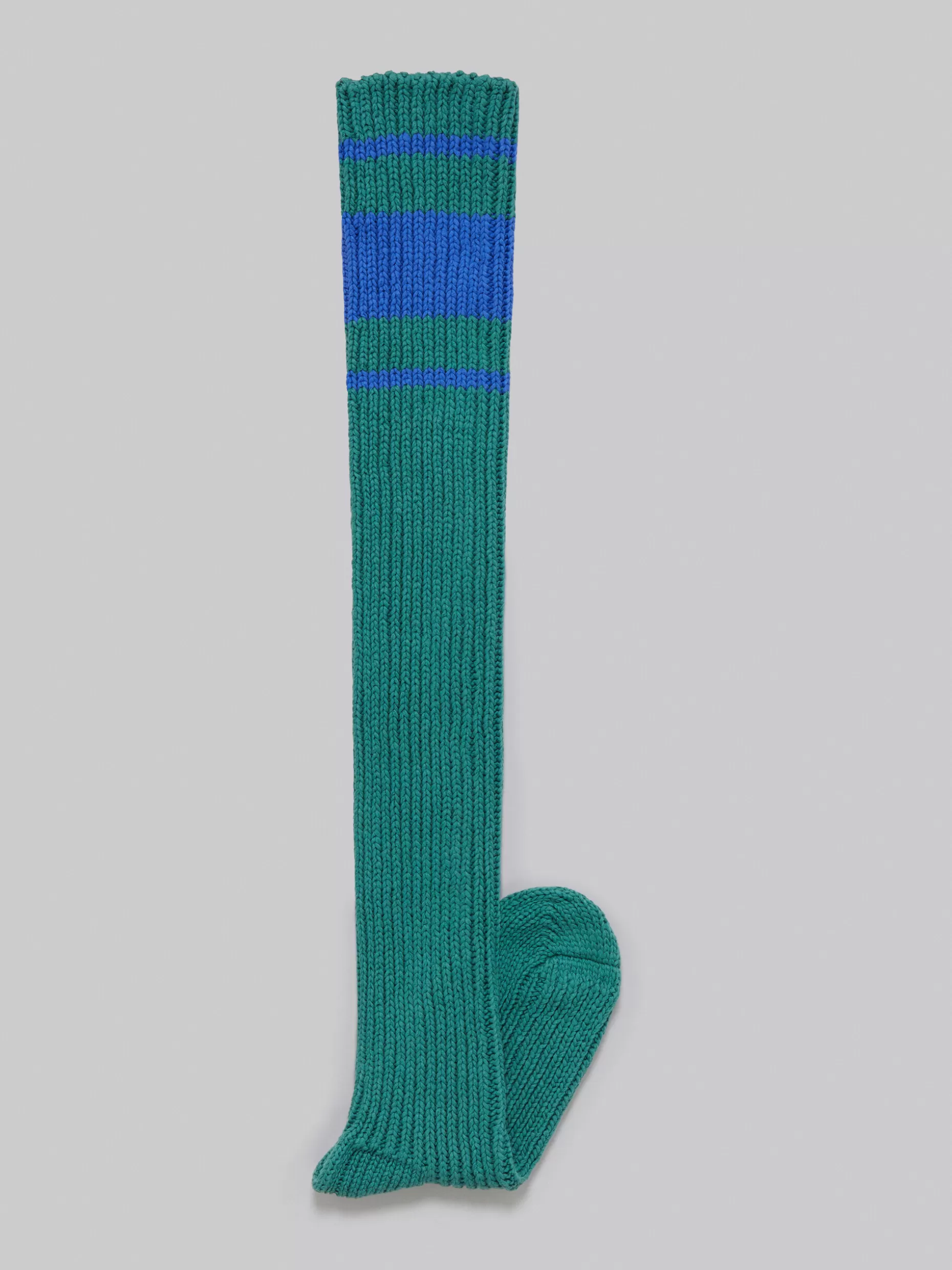 Women Marni Green Cotton Knee-Length Socks