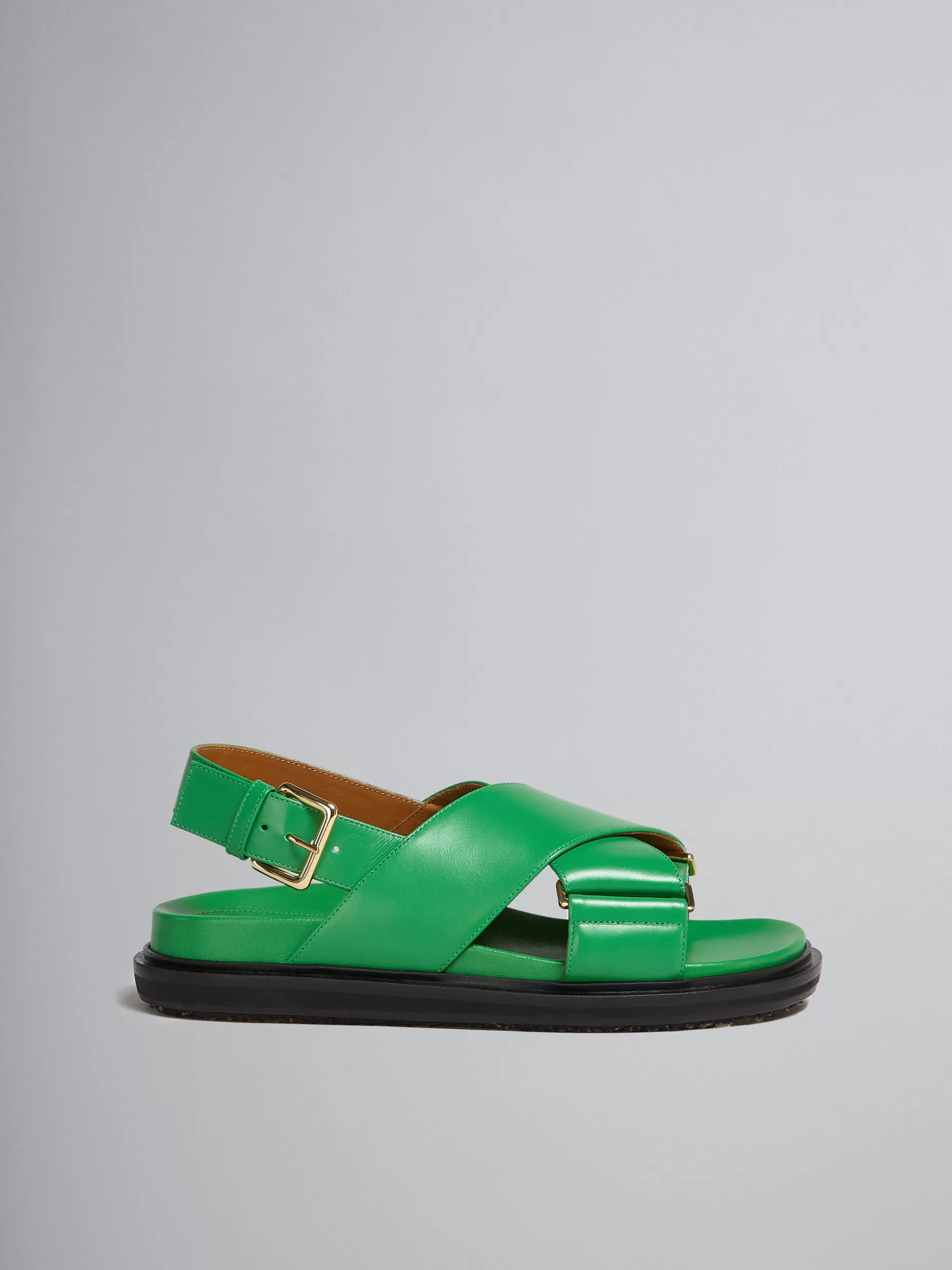 Women Marni Green Leather Fussbett