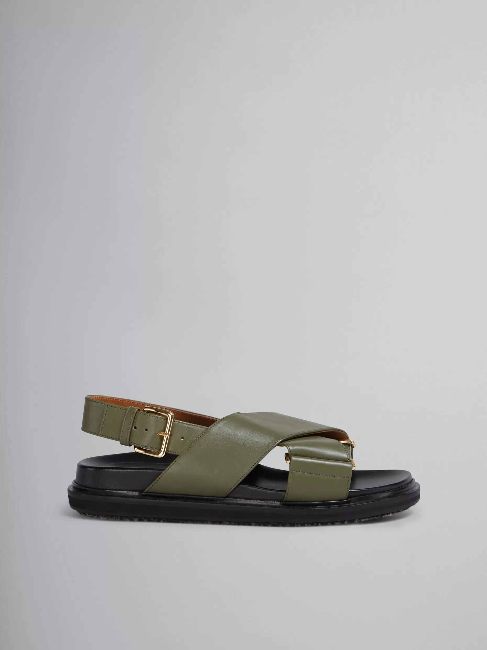 Women Marni Green Leather Fussbett