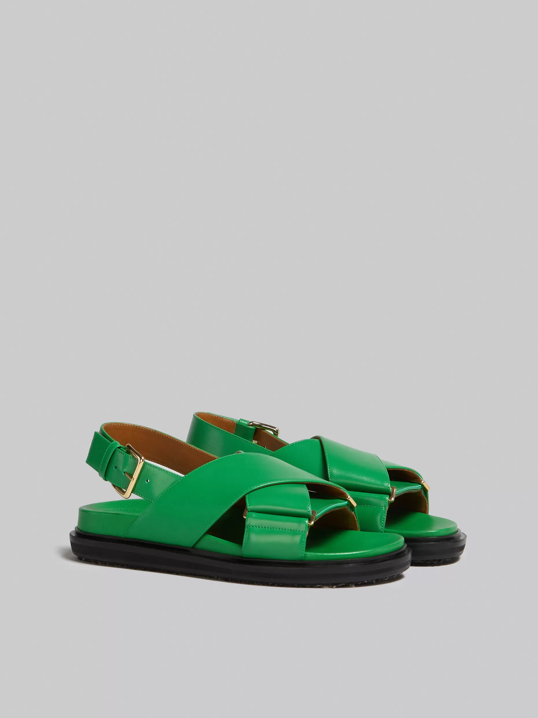 Women Marni Green Leather Fussbett