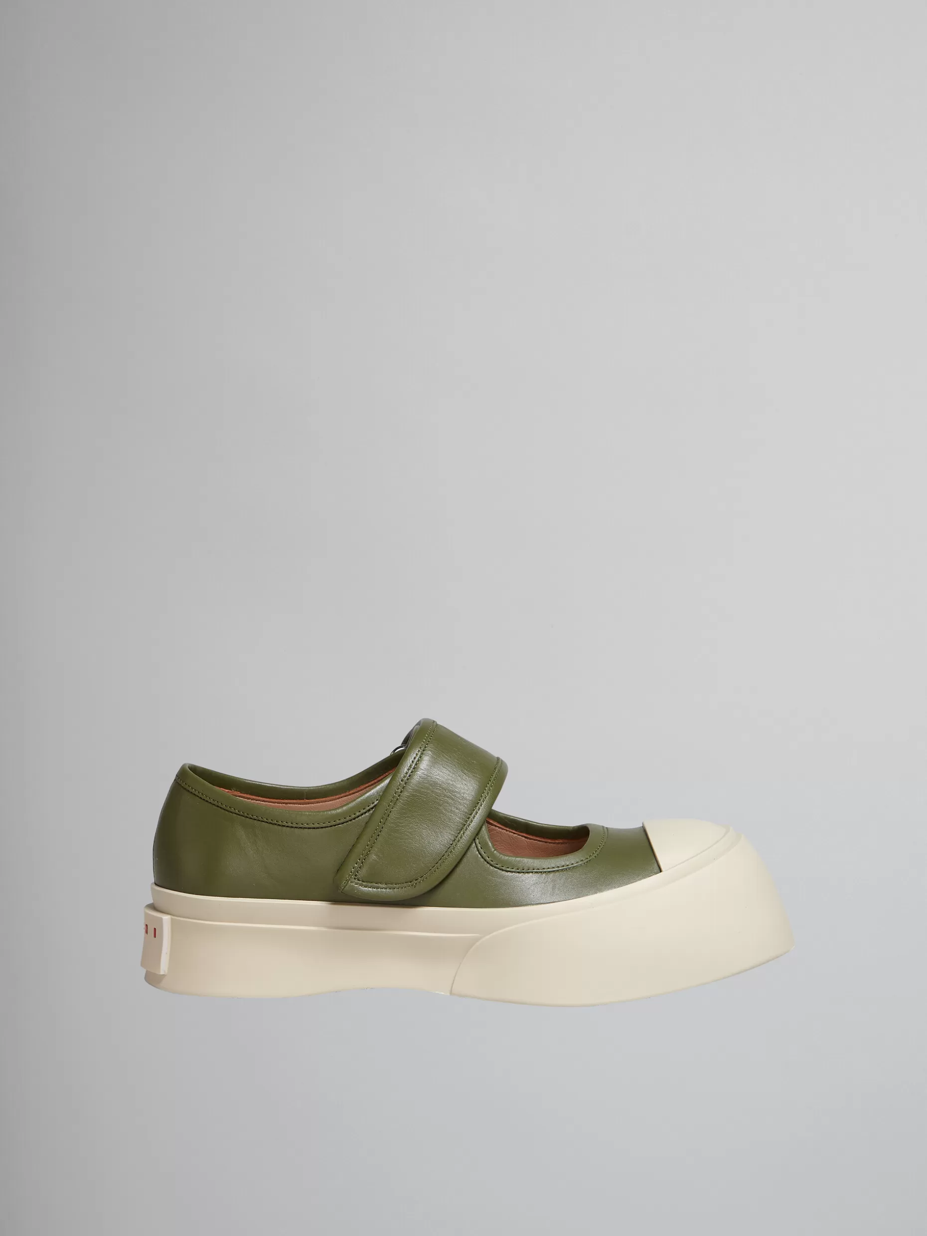 Women Marni Green Nappa Leather Pablo Mary-Jane Sneaker