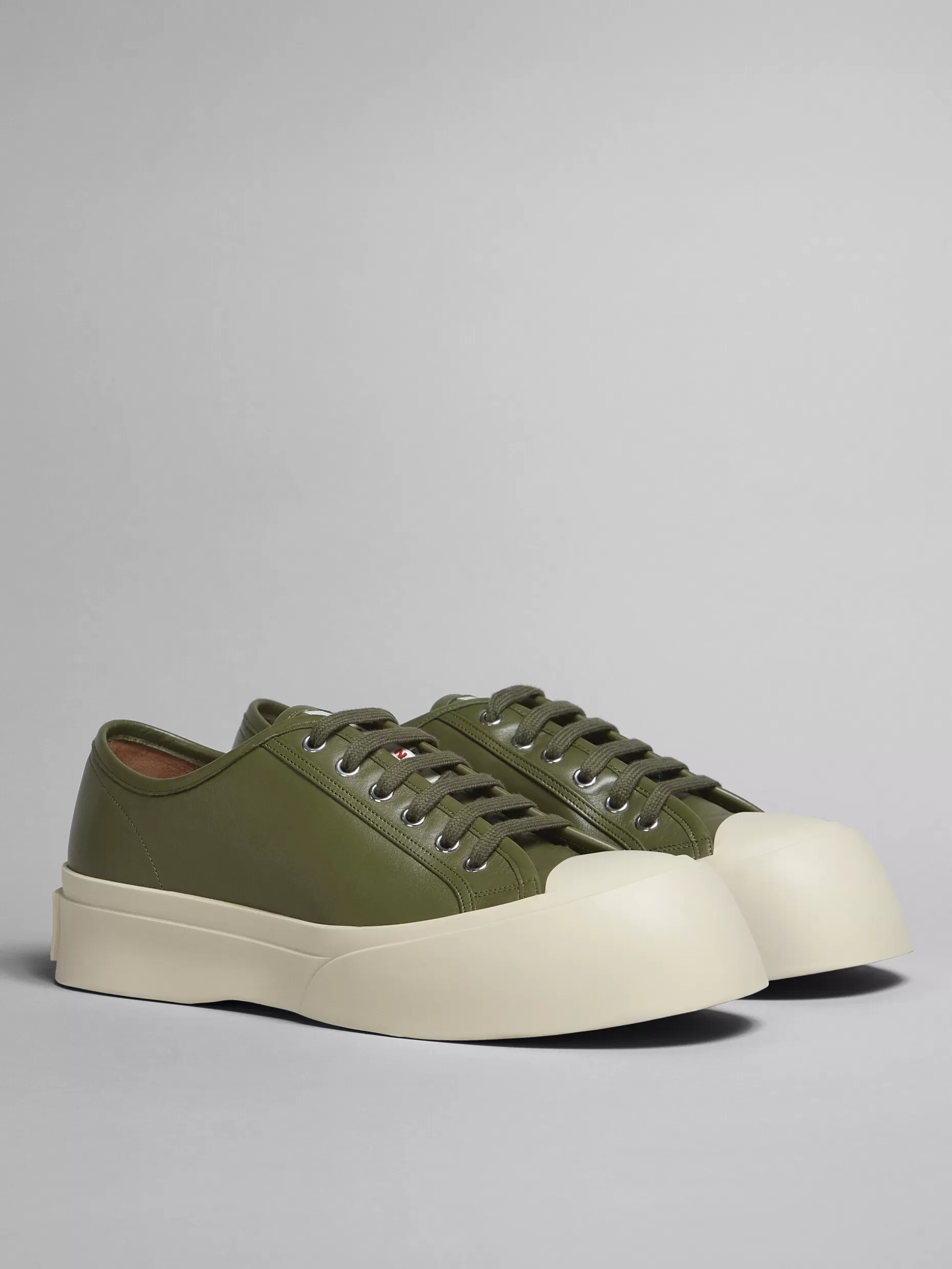 Men Marni Green Soft Calf Leather Pablo Sneaker