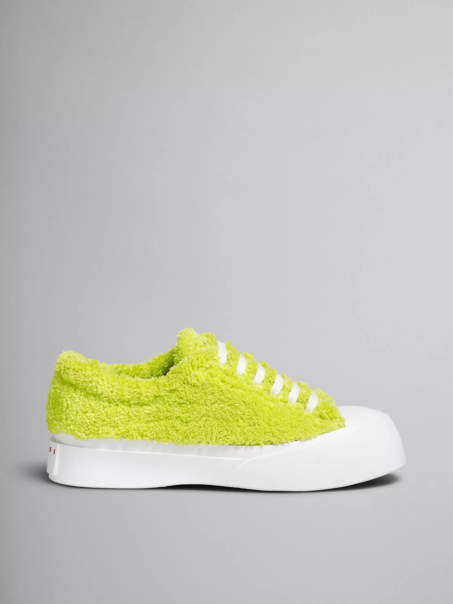 Men Marni Green Terry Pablo Lace-Up Sneaker