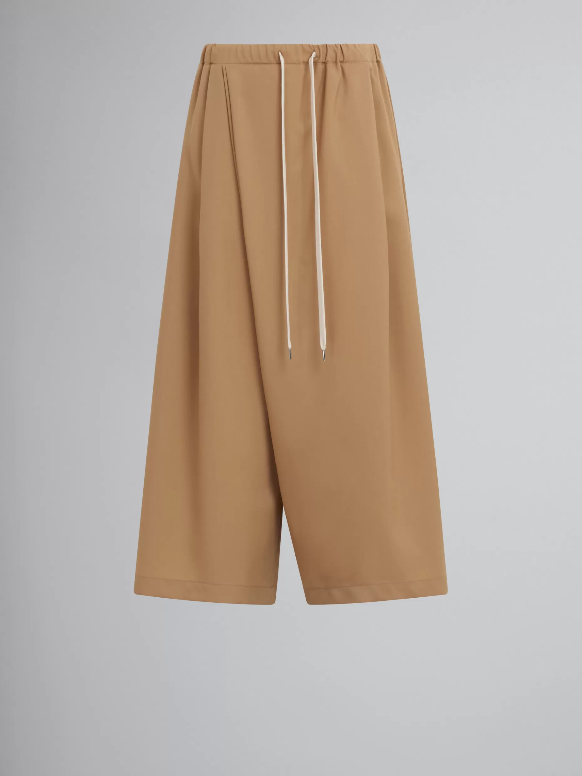 Women Marni Karate Pants In Beige Tropical Wool