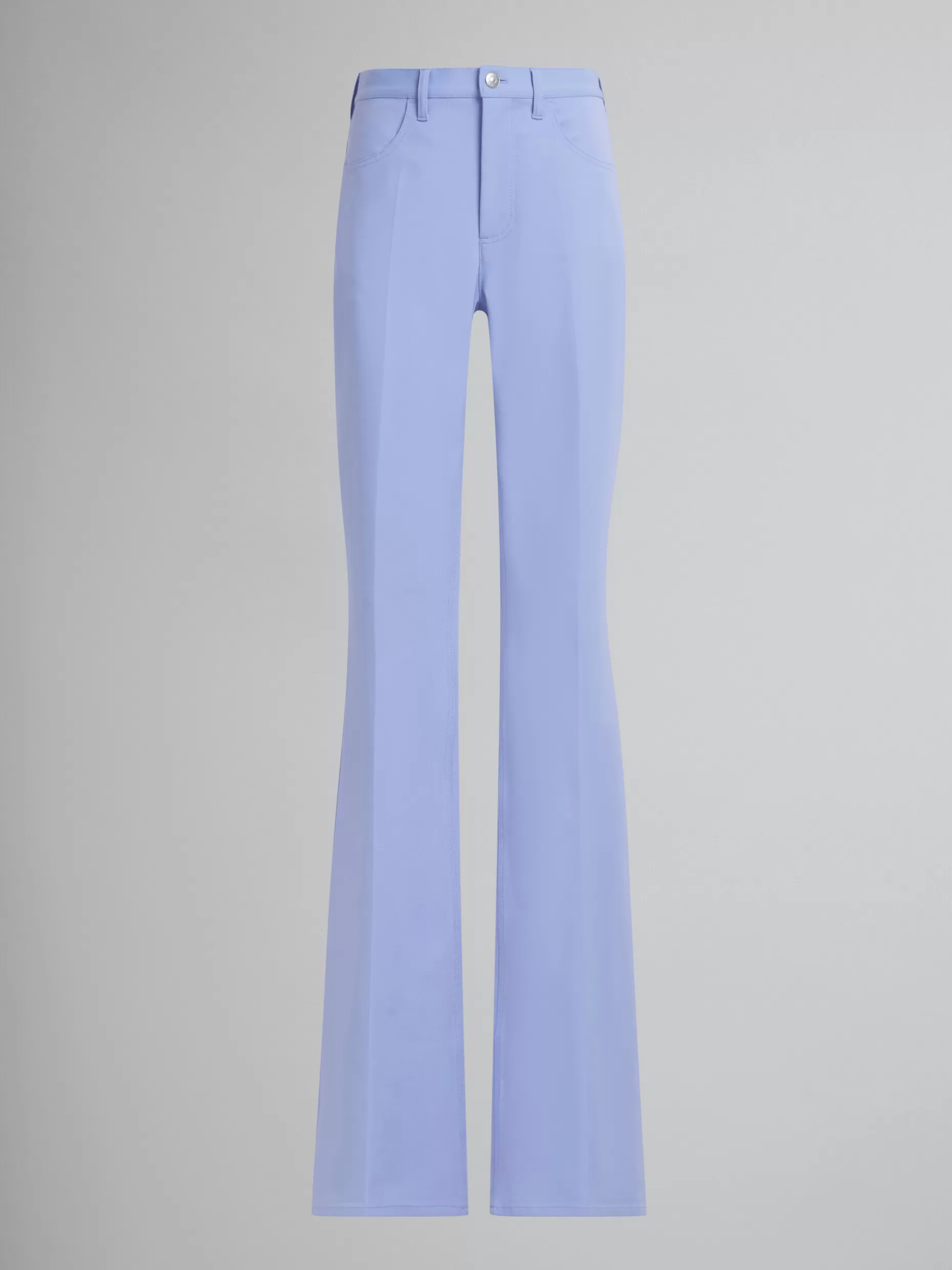 Women Marni Lilac Flared Jersey Trousers