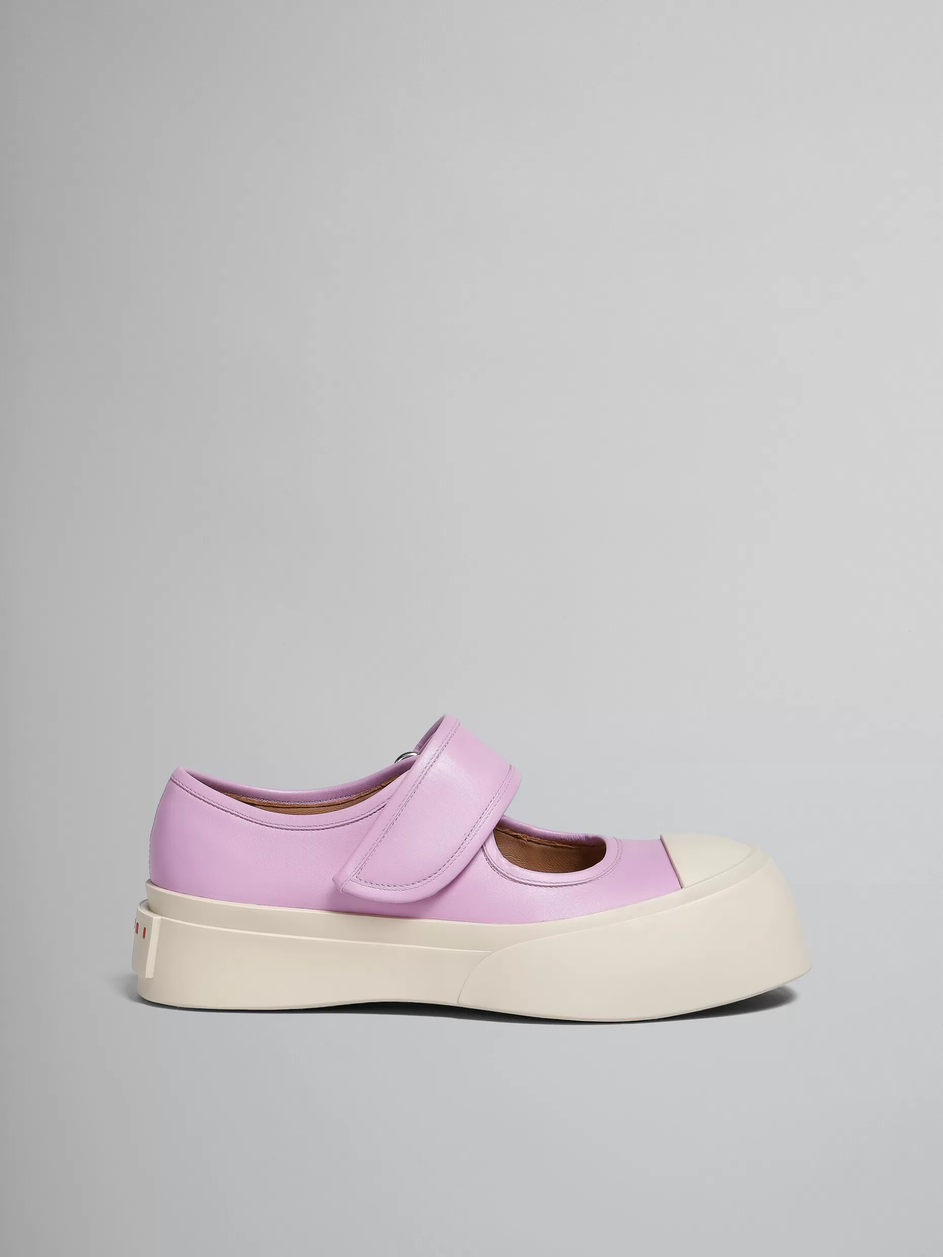 Women Marni Lilac Nappa Leather Mary Jane Sneaker