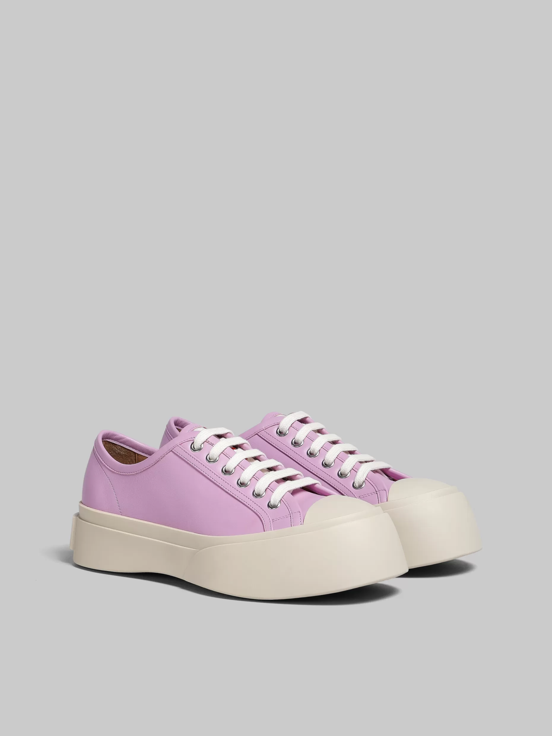 Women Marni Lilac Nappa Leather Pablo Lace-Up Sneaker