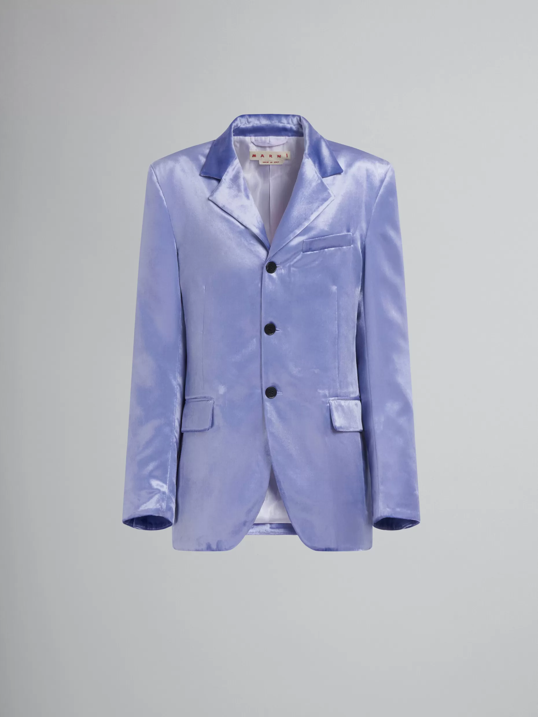 Women Marni Lilac Single-Breasted Velvet Blazer