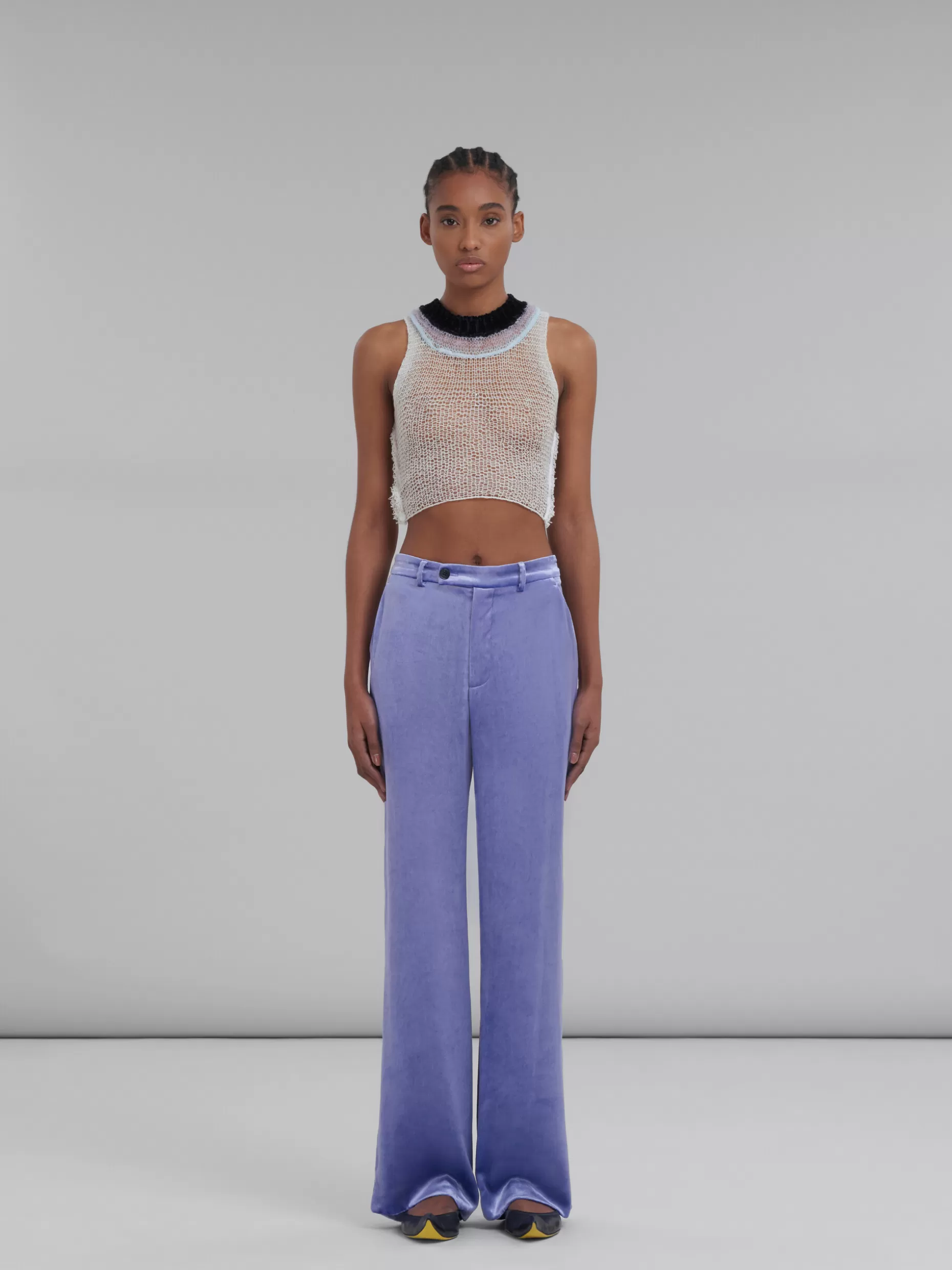 Women Marni Lilac Velvet Trousers