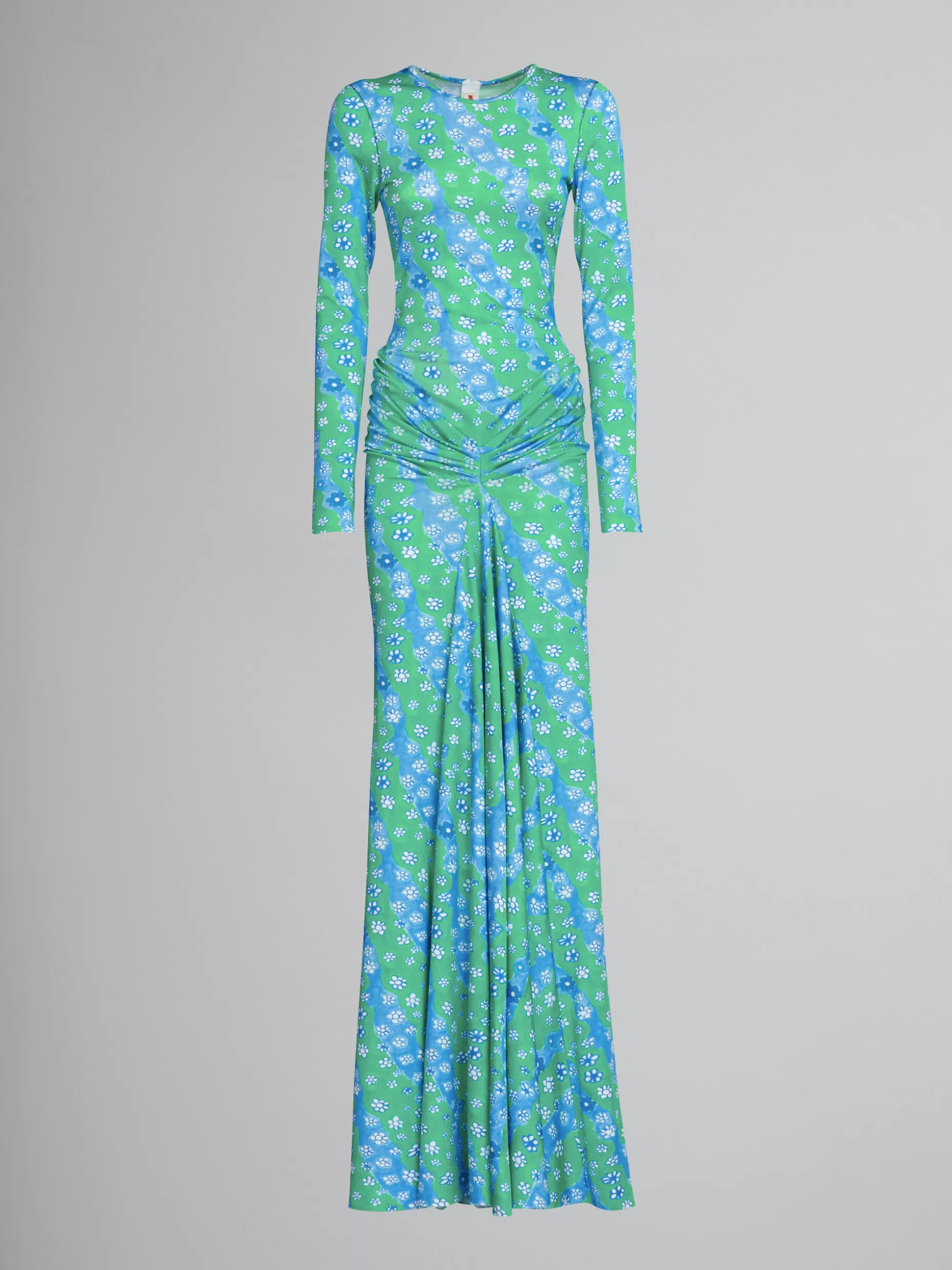 Women Marni Long Dress In Fluid Printed Jersey