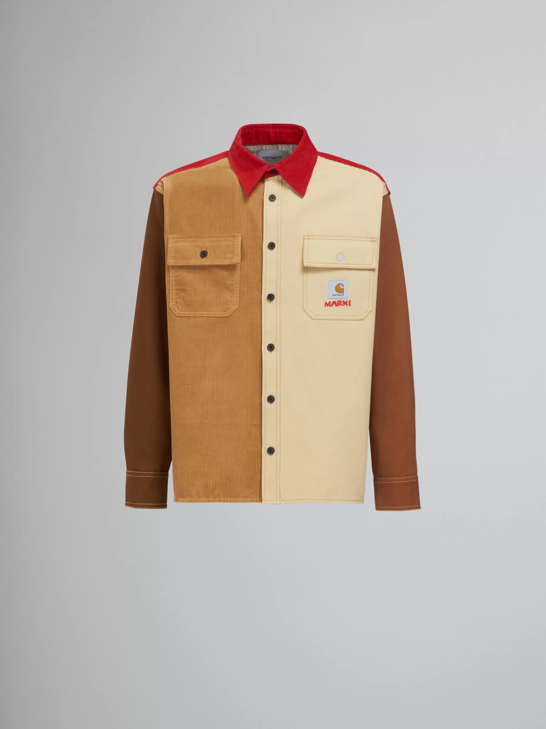 Men Marni X Carhartt Wip - Bio Cotton Colour-Block Overshirt