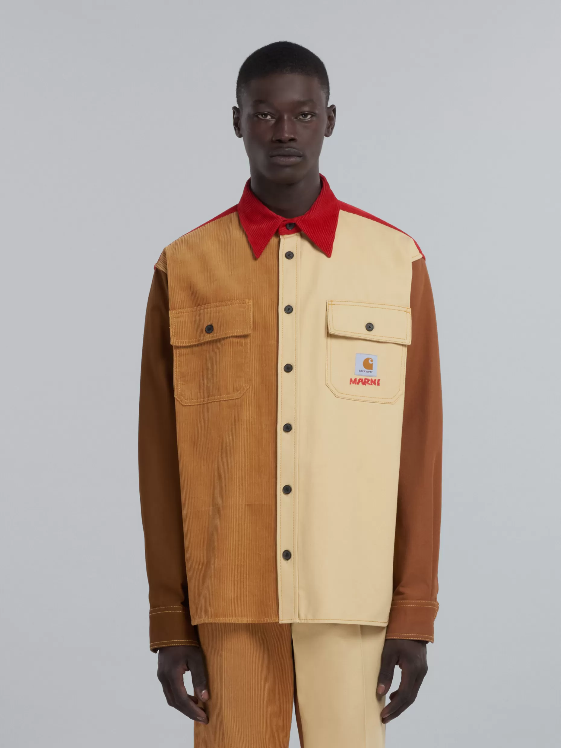 Men Marni X Carhartt Wip - Bio Cotton Colour-Block Overshirt