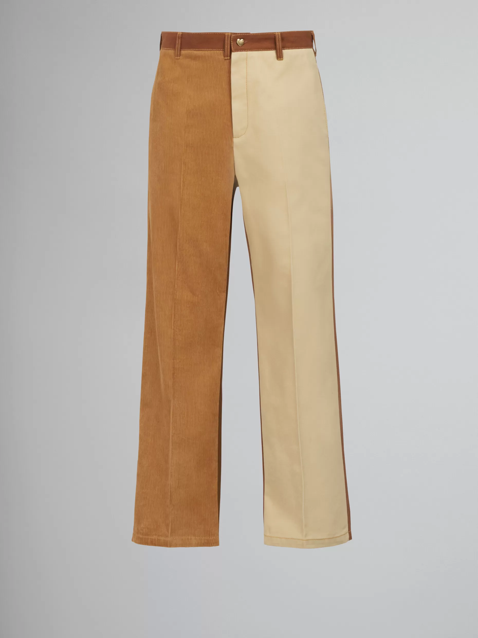 Men Marni X Carhartt Wip - Brown Colour-Block Trousers