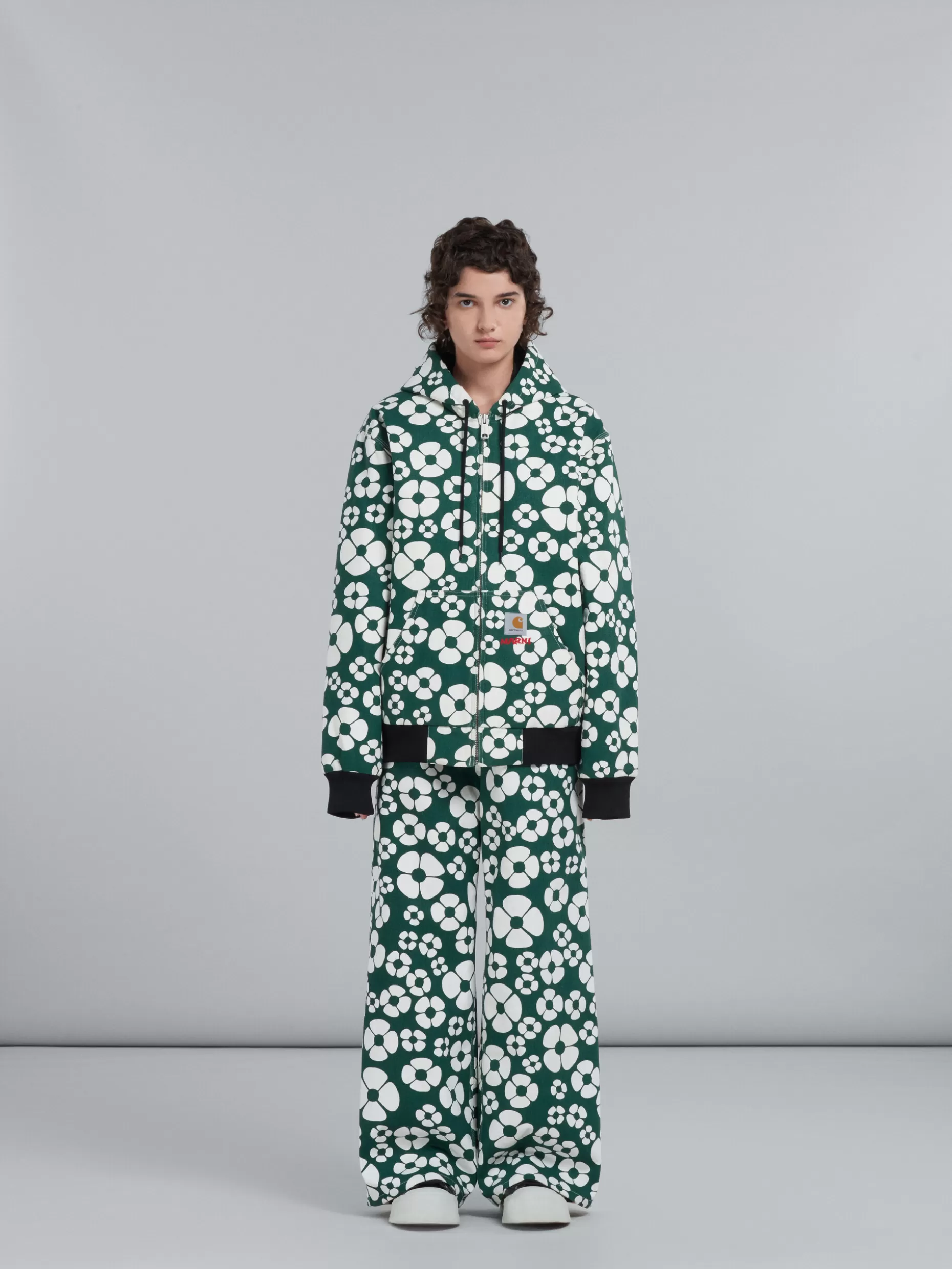 Women Marni X Carhartt Wip - Green Floral Trousers