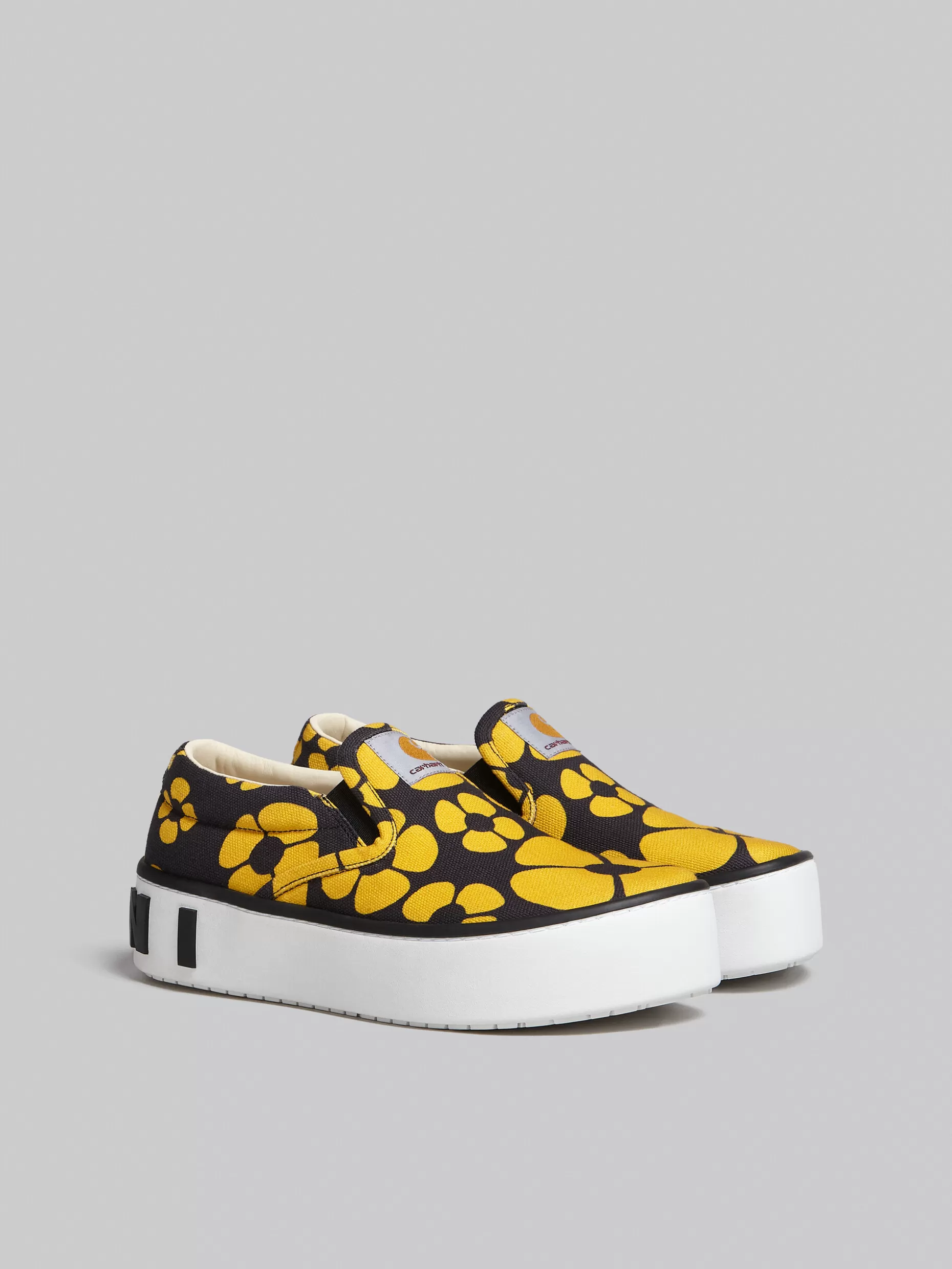 Women Marni X Carhartt Wip - Yellow Slip-On Sneakers