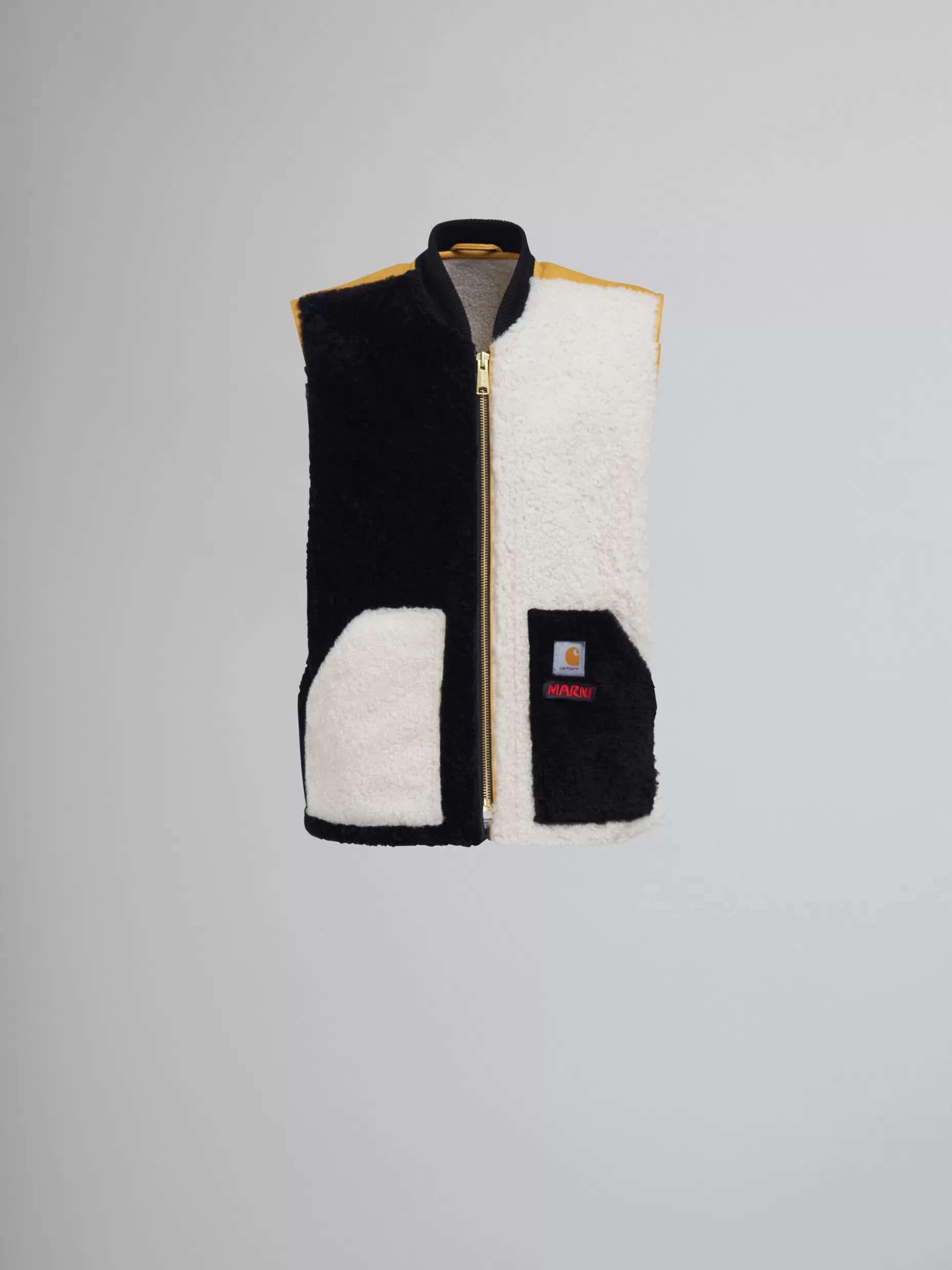 Men Marni X Carhartt Wip -And White Shearling Gilet