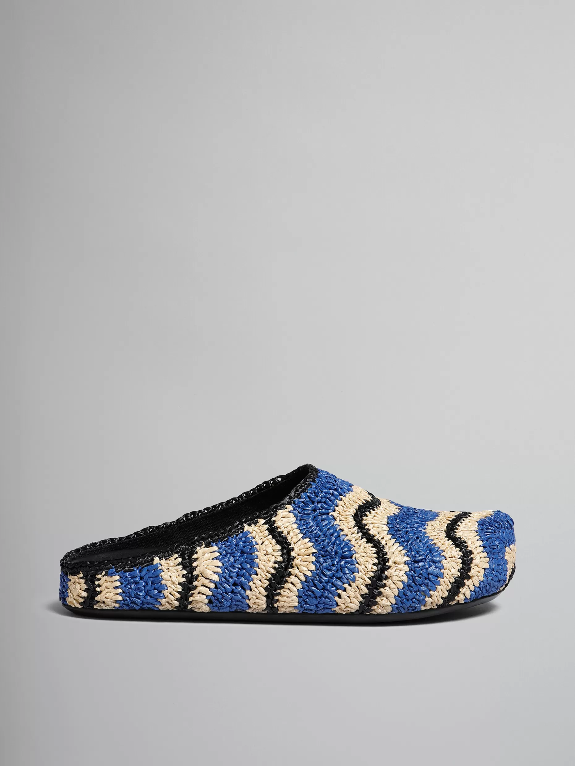 Men Marni X No Vacancy Inn - Blue Crochet Raffia Sabot