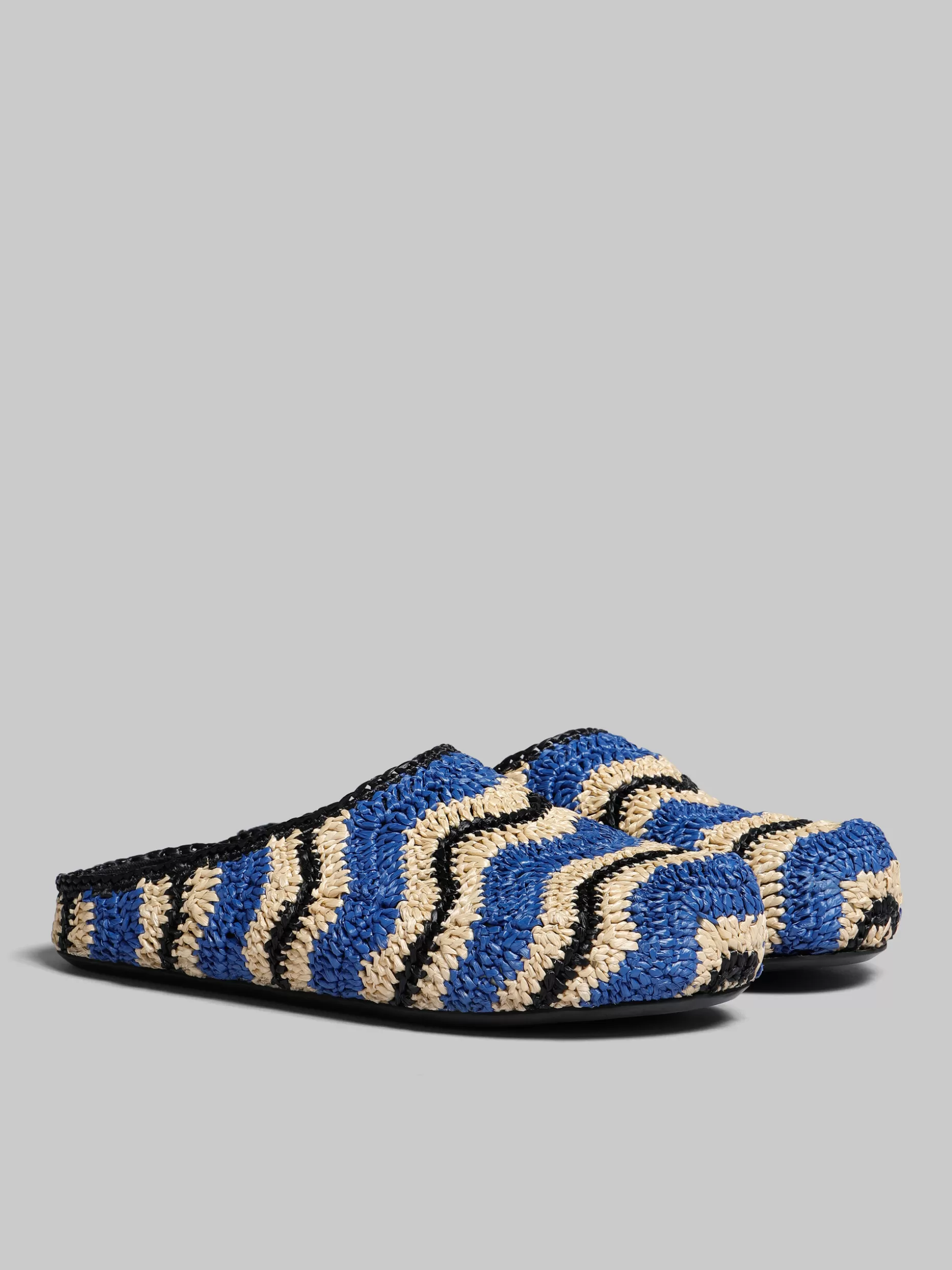 Men Marni X No Vacancy Inn - Blue Crochet Raffia Sabot