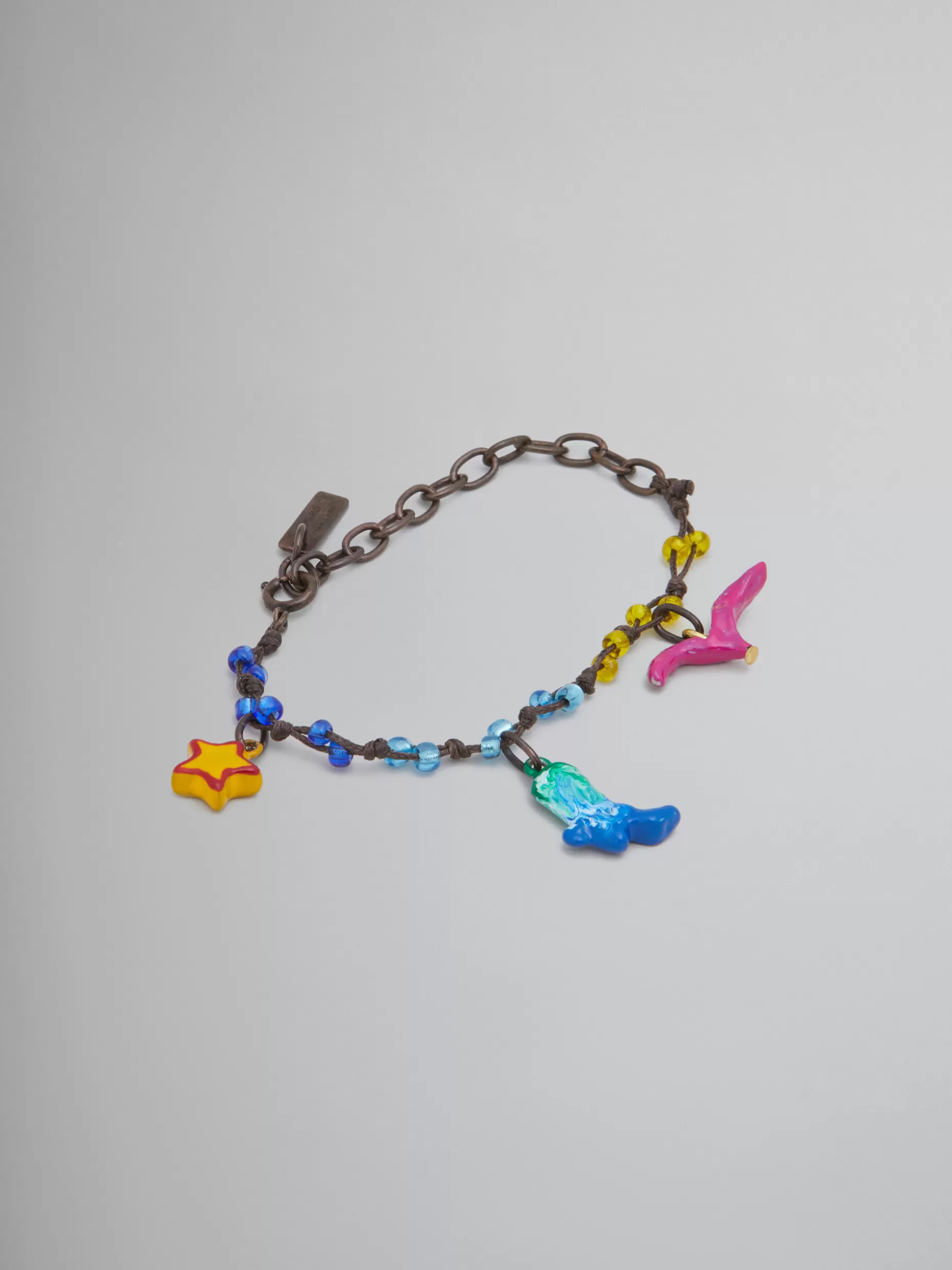 Women Marni X No Vacancy Inn - Bracelet With Red Blue And Yellow Pendants