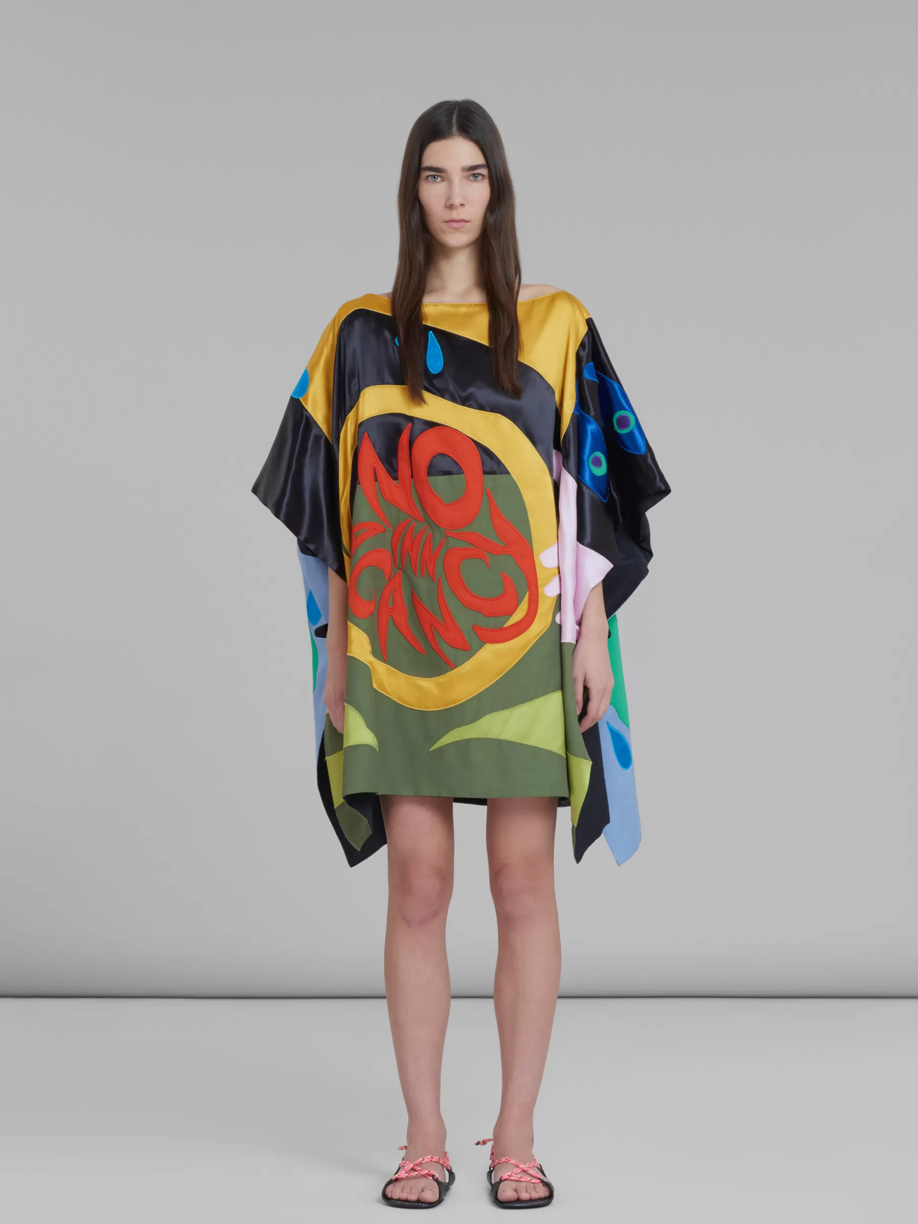 Women Marni X No Vacancy Inn - Cape Top With Multicolour Patchwork Motifs
