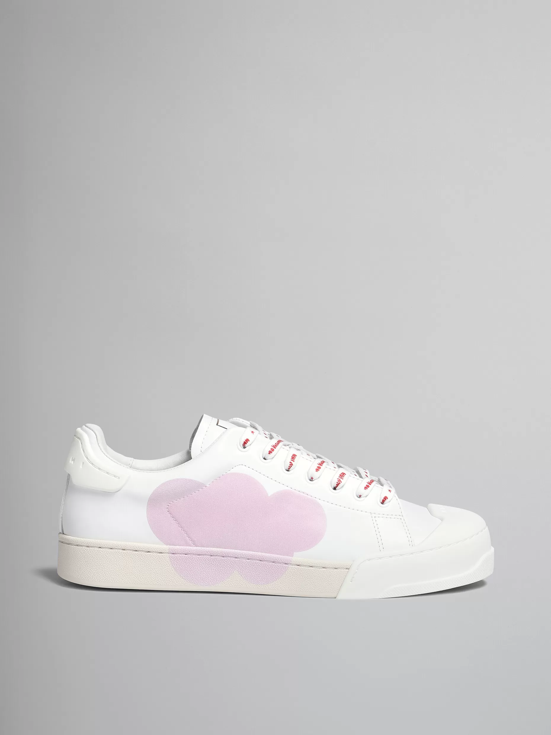 Men Marni X No Vacancy Inn - Dada Bumper Sneaker In White Printed Leather